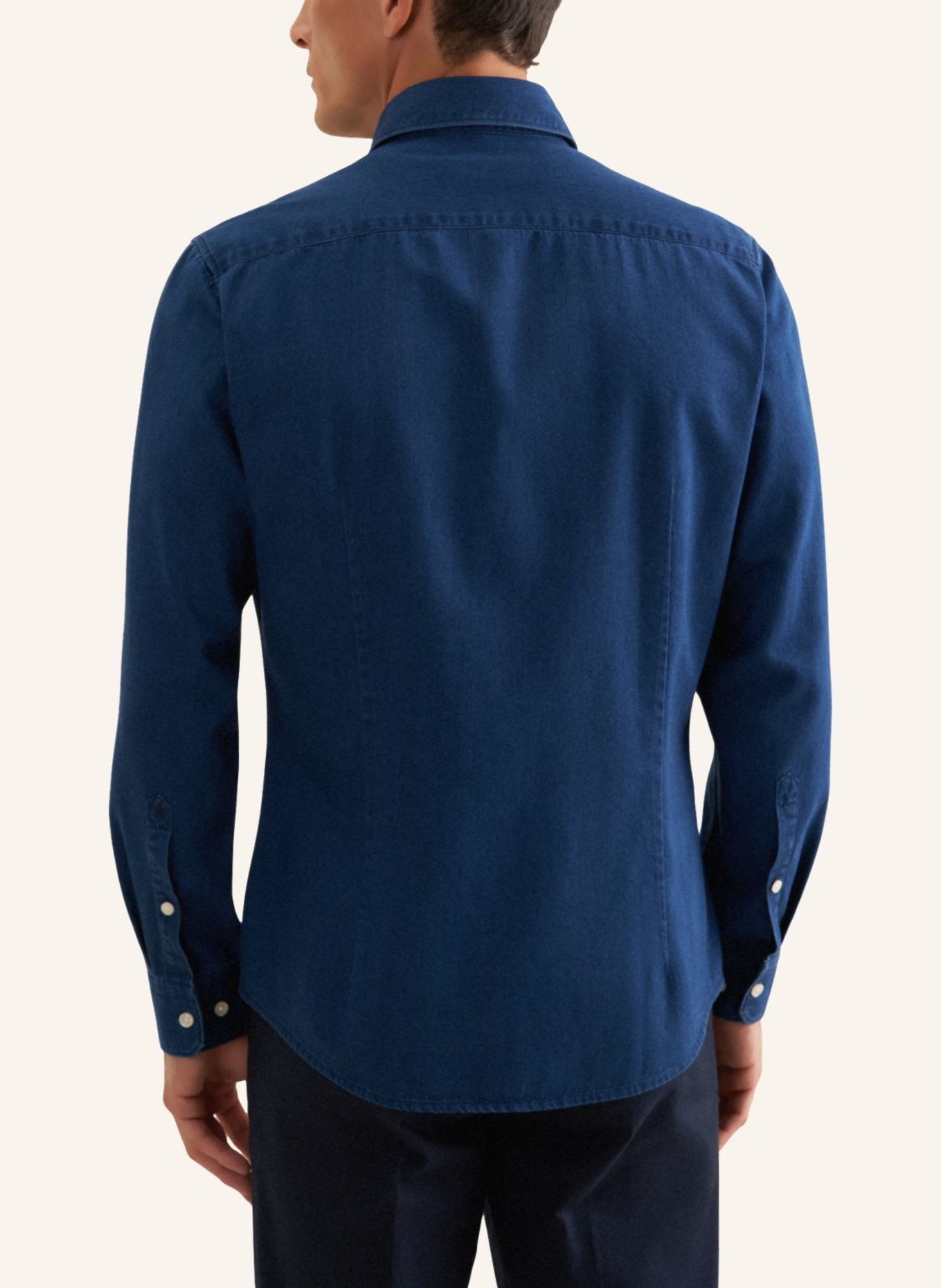 seidensticker Denimhemd, Casual Hemd Slim Fit: DUNKELBLAU