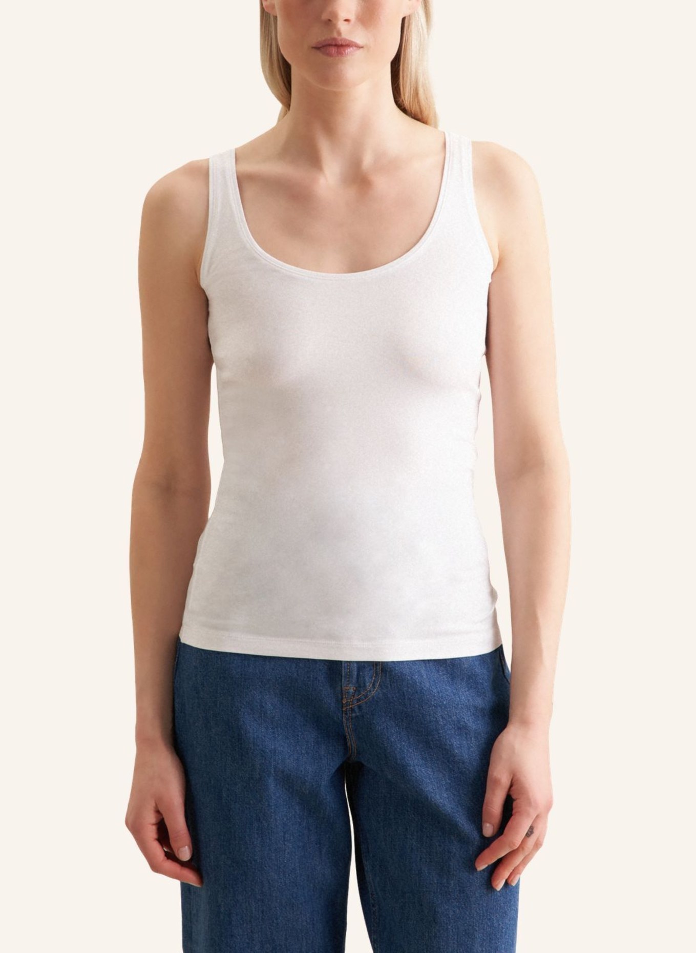 seidensticker Top, Tanktop, T-Shirt: WEISS