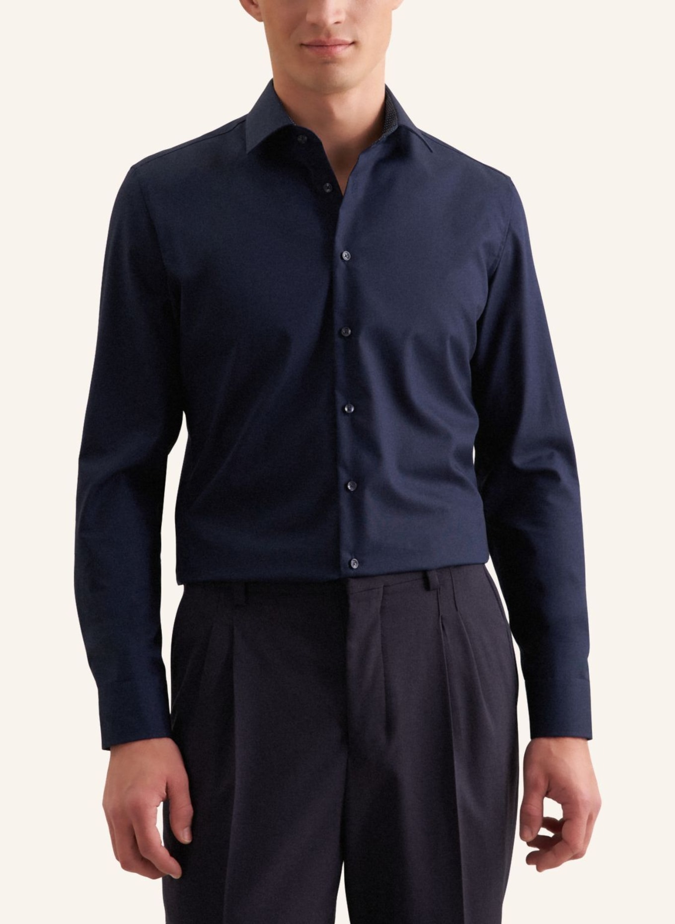 seidensticker Hemd Shaped Fit: DUNKELBLAU