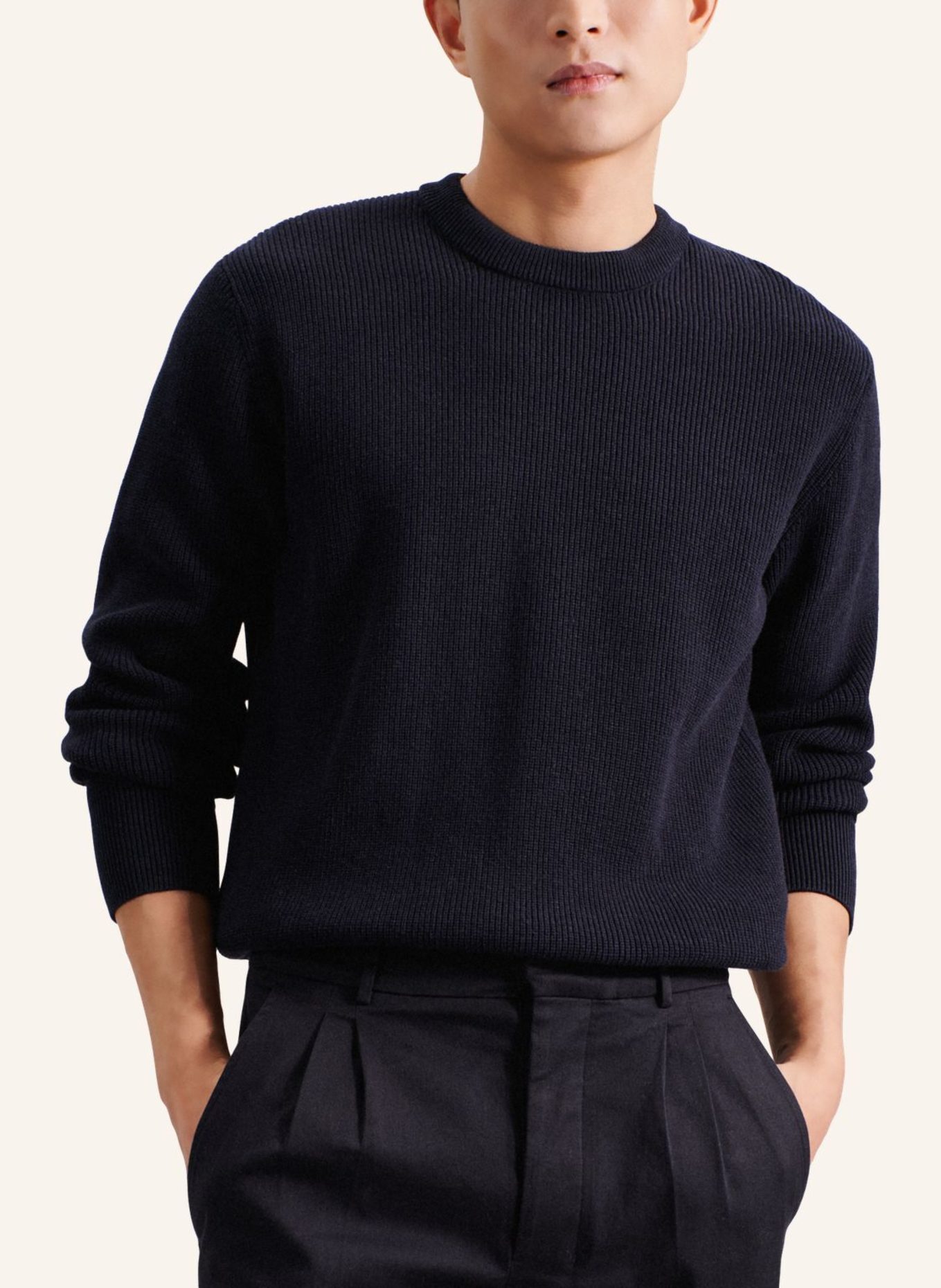 seidensticker Pullover Regular Fit: DUNKELBLAU