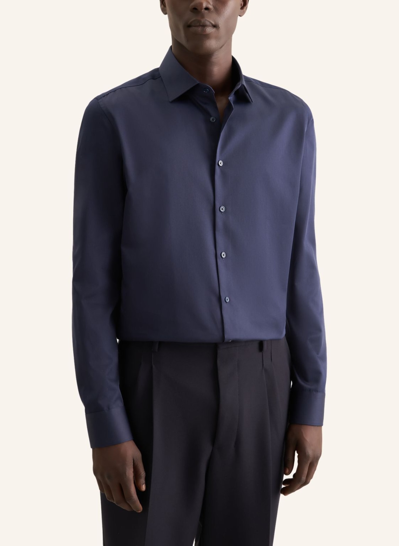 seidensticker Business Hemd Slim Fit: DUNKELBLAU