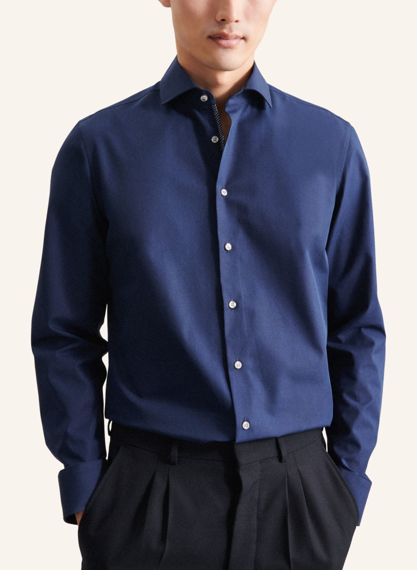 seidensticker Business Hemd Slim Fit: DUNKELBLAU