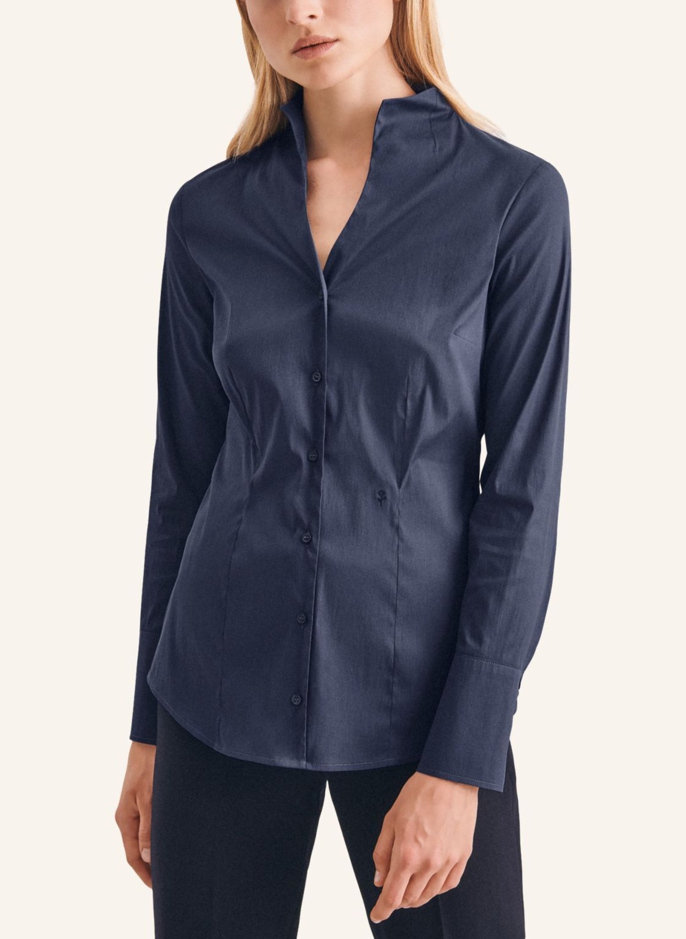 seidensticker Kelchkragenbluse: DUNKELBLAU