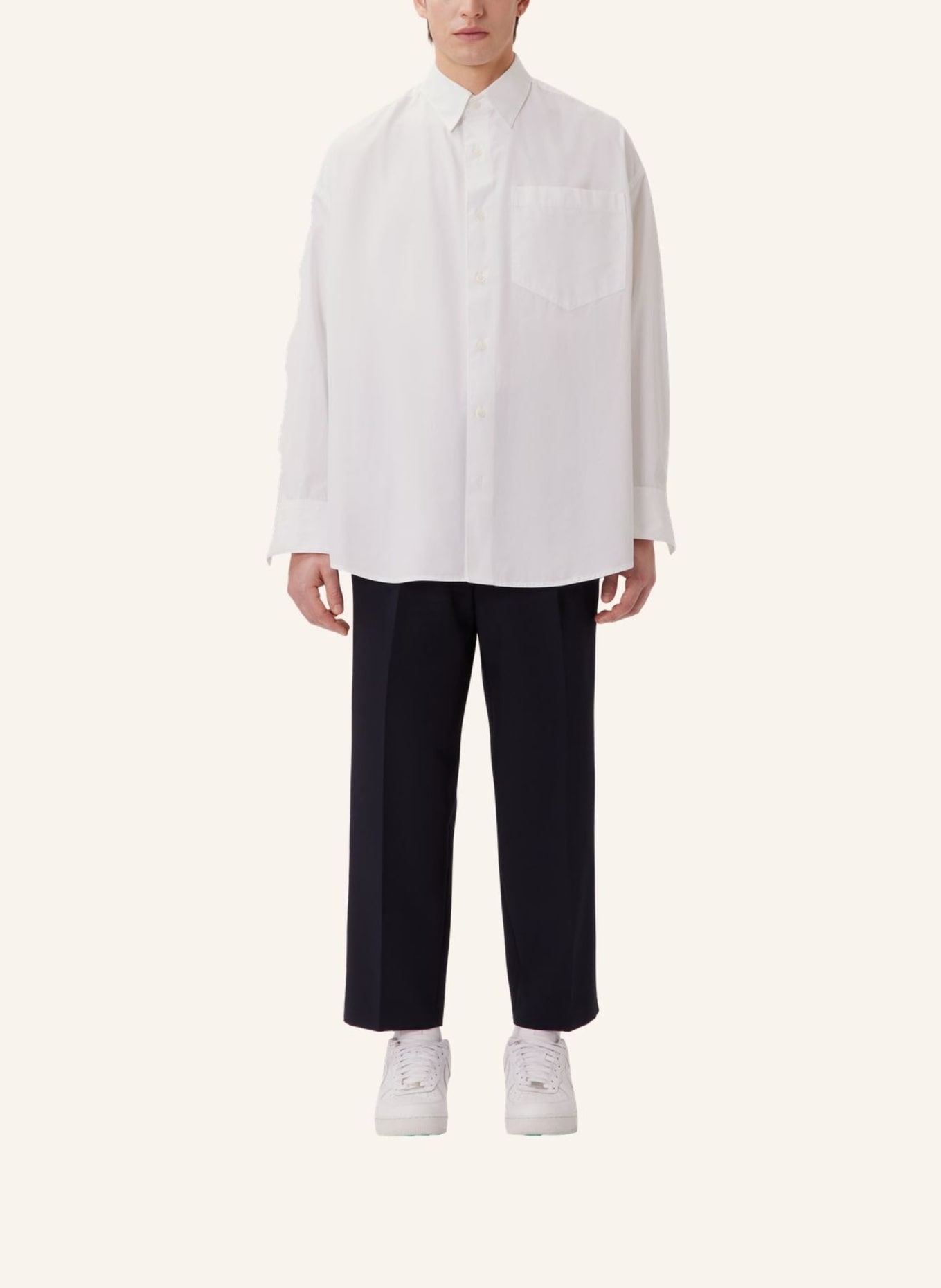 studio seidensticker Casual Hemd Oversized: WEISS