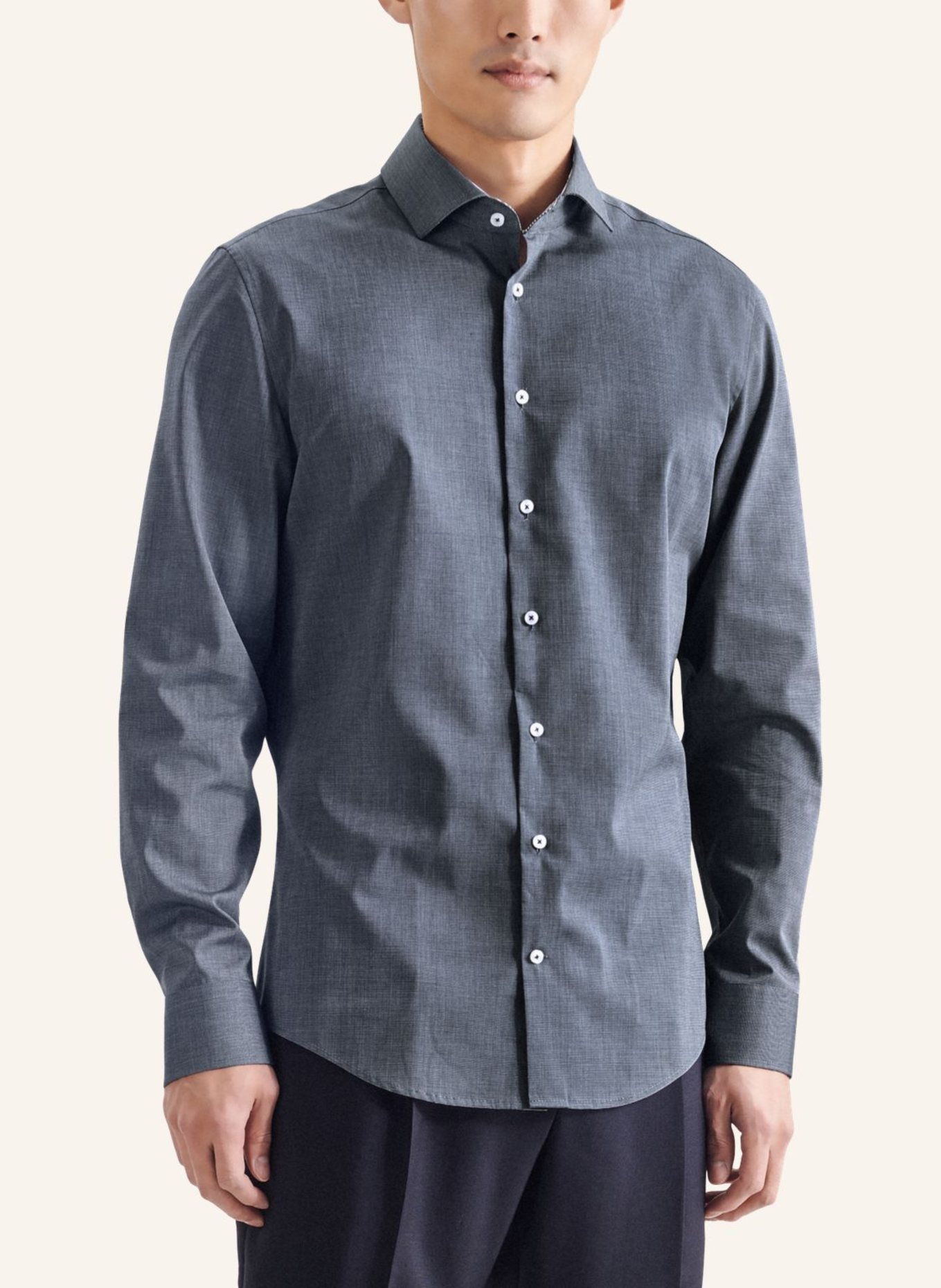 seidensticker Business Hemd Slim Fit: DUNKELBLAU