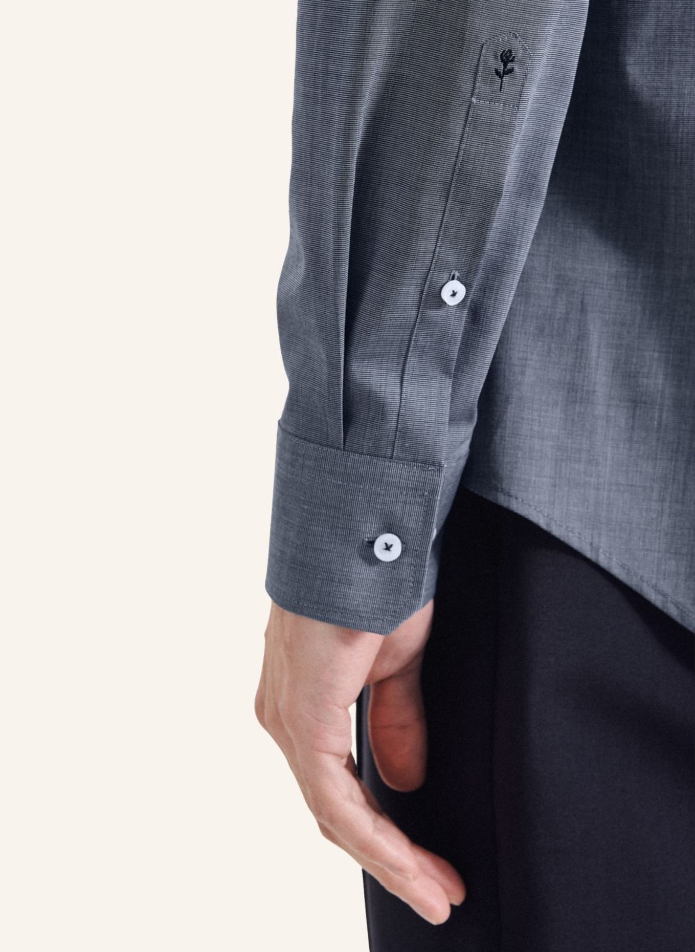 seidensticker Business Hemd Slim Fit: DUNKELBLAU