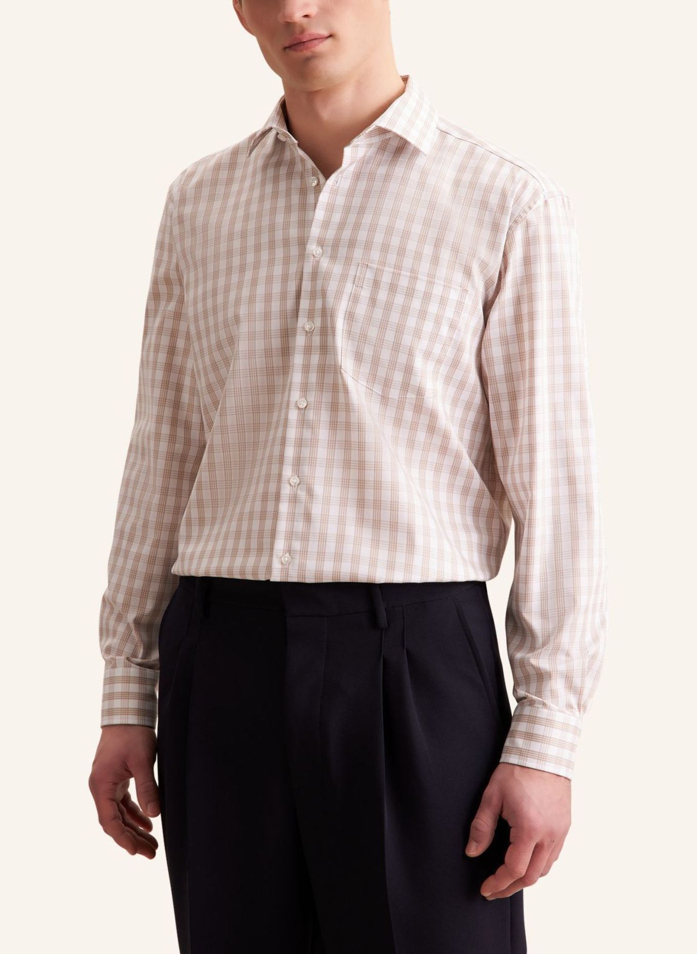 seidensticker Business Hemd Comfort Fit: BEIGE