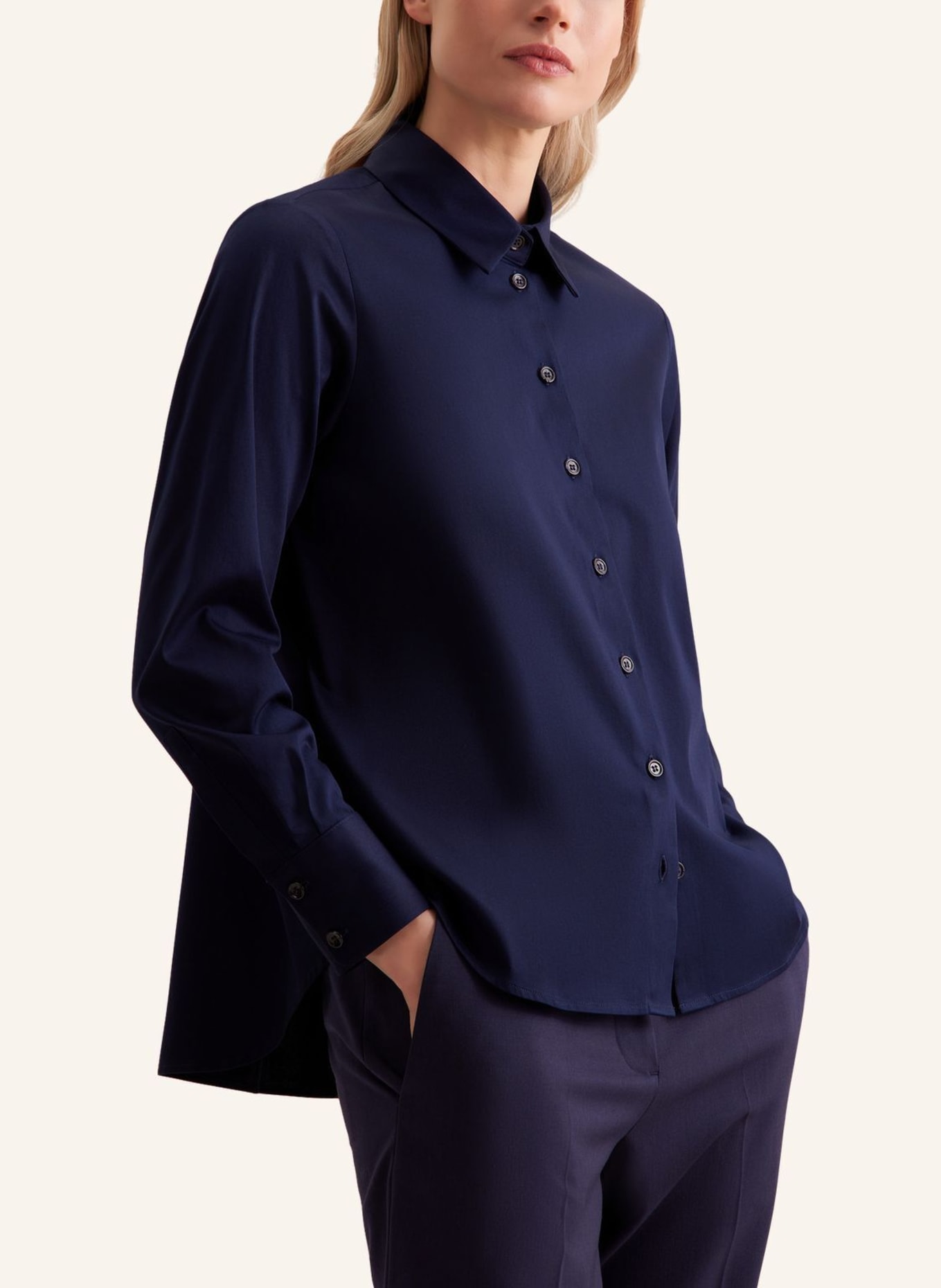 seidensticker Hemdbluse: DUNKELBLAU