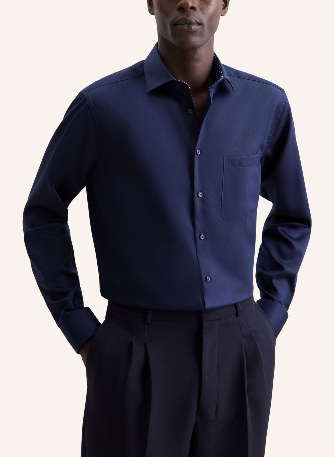 seidensticker , Business Hemd Regular Fit: DUNKELBLAU