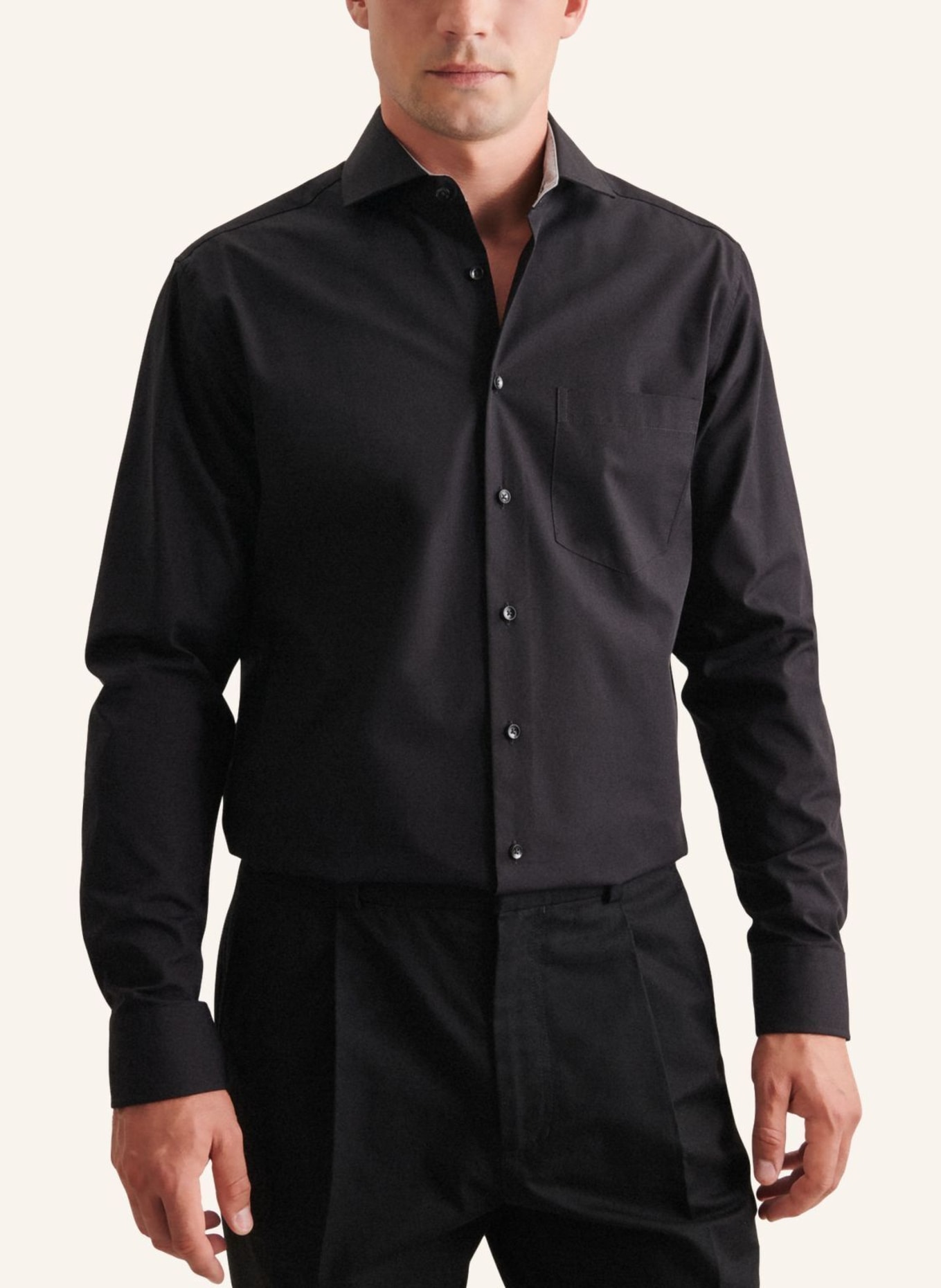 seidensticker , Business Hemd Regular Fit: SCHWARZ