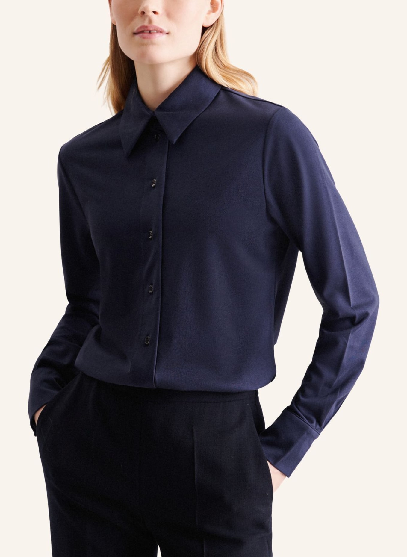 seidensticker Hemdbluse: DUNKELBLAU