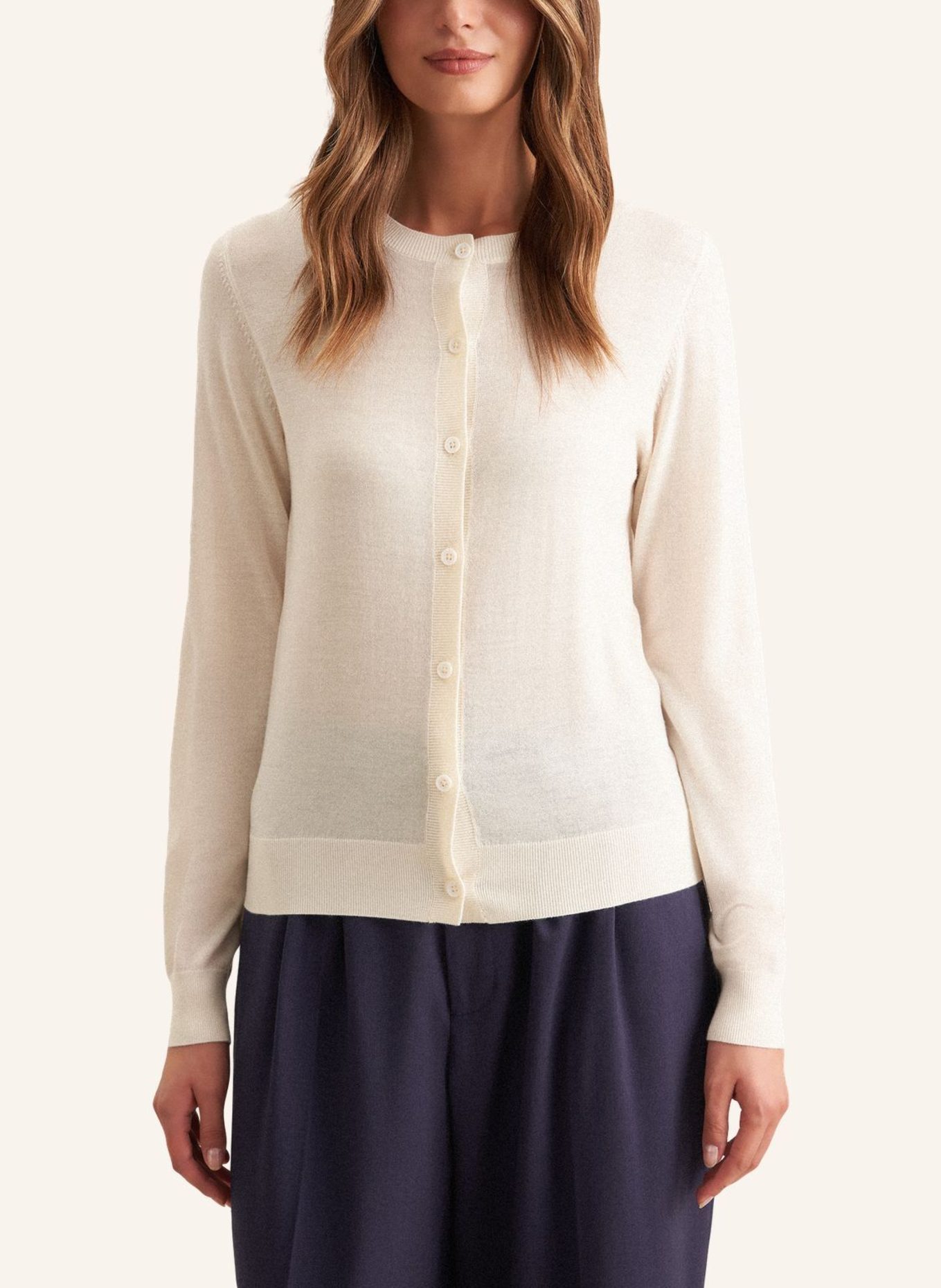 seidensticker , Strick-Jacke, Cardigan: ECRU