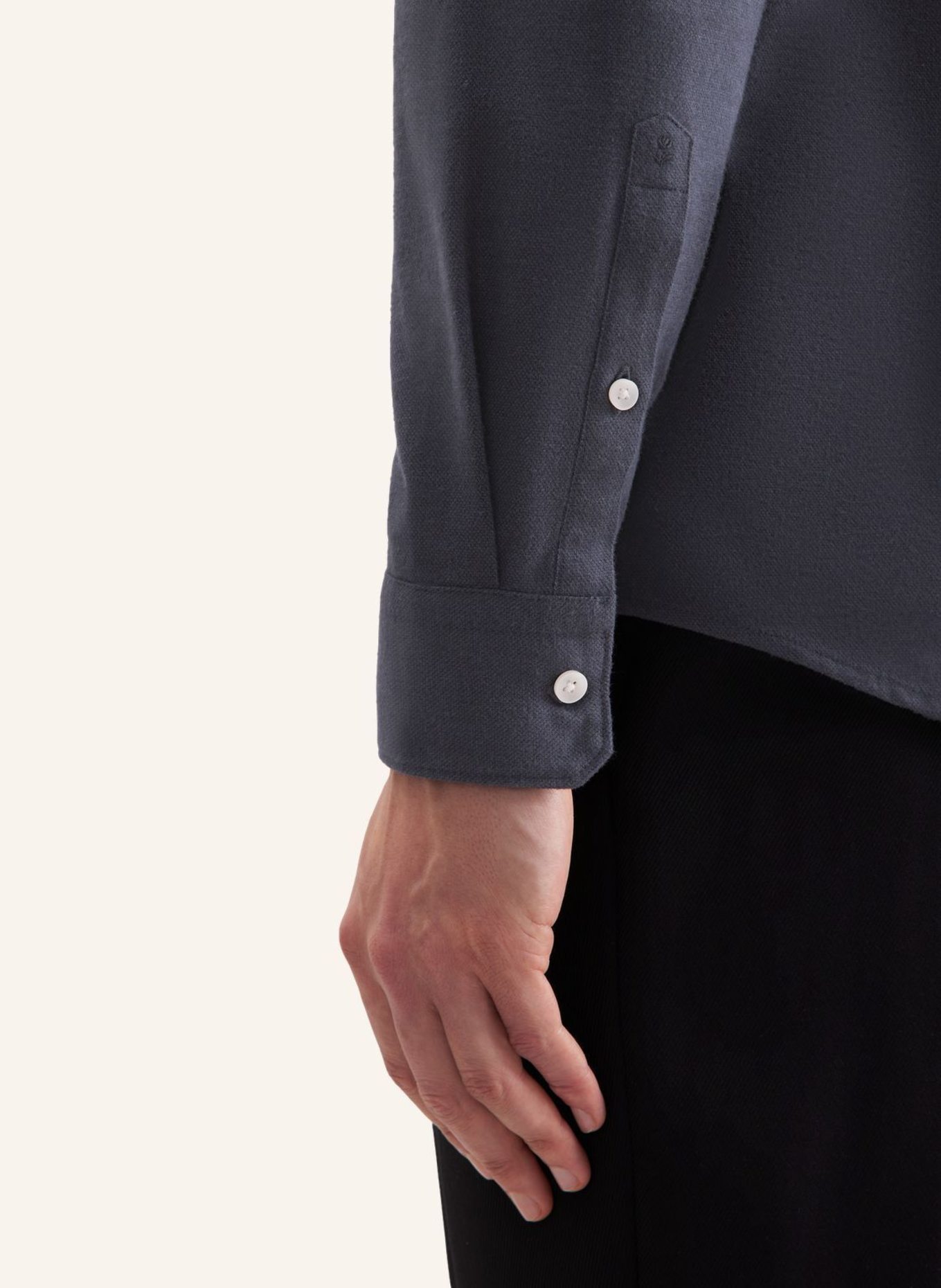 seidensticker Flanellhemd Regular Fit: GRAU