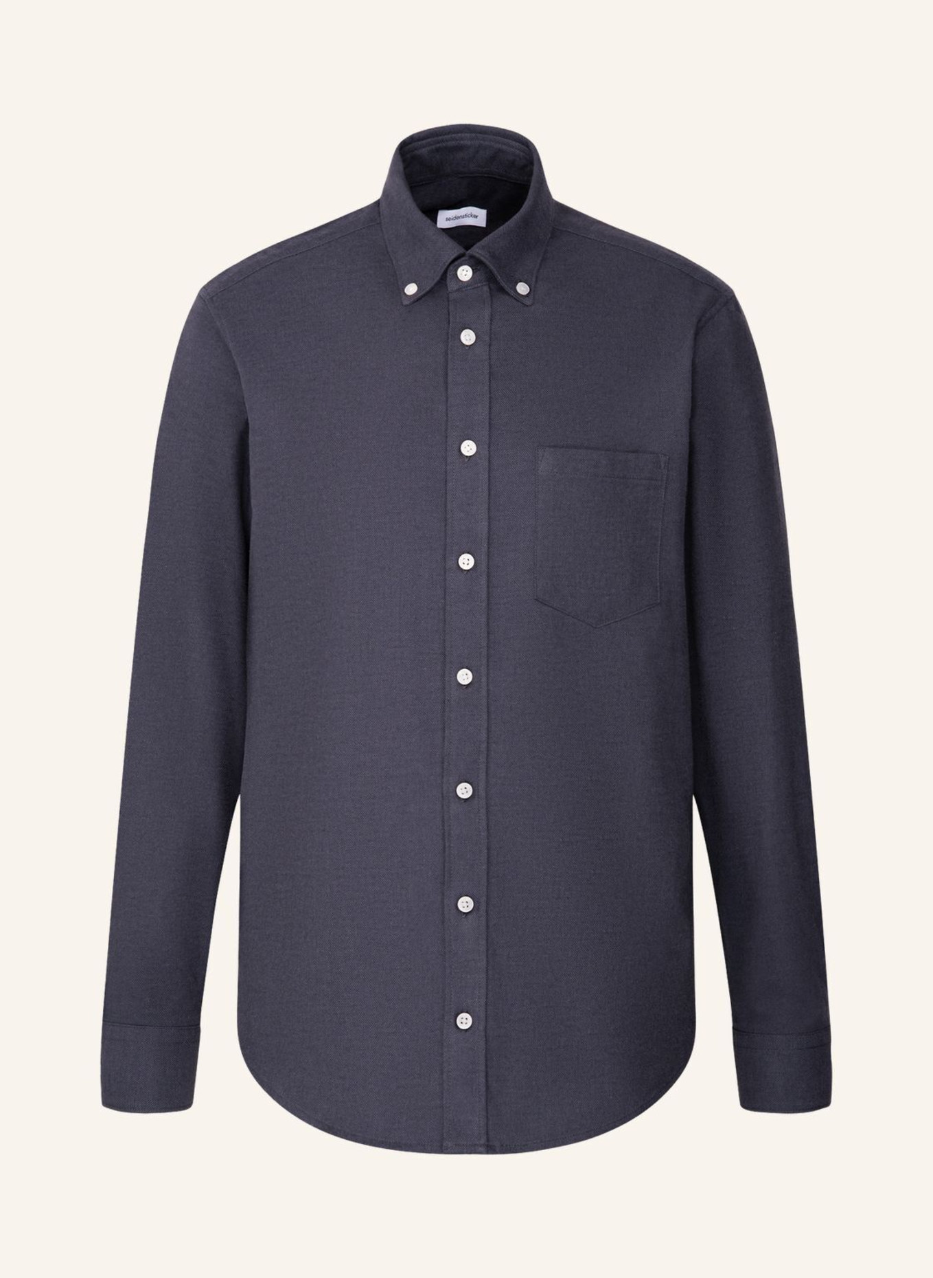 seidensticker Flanellhemd Regular Fit: GRAU