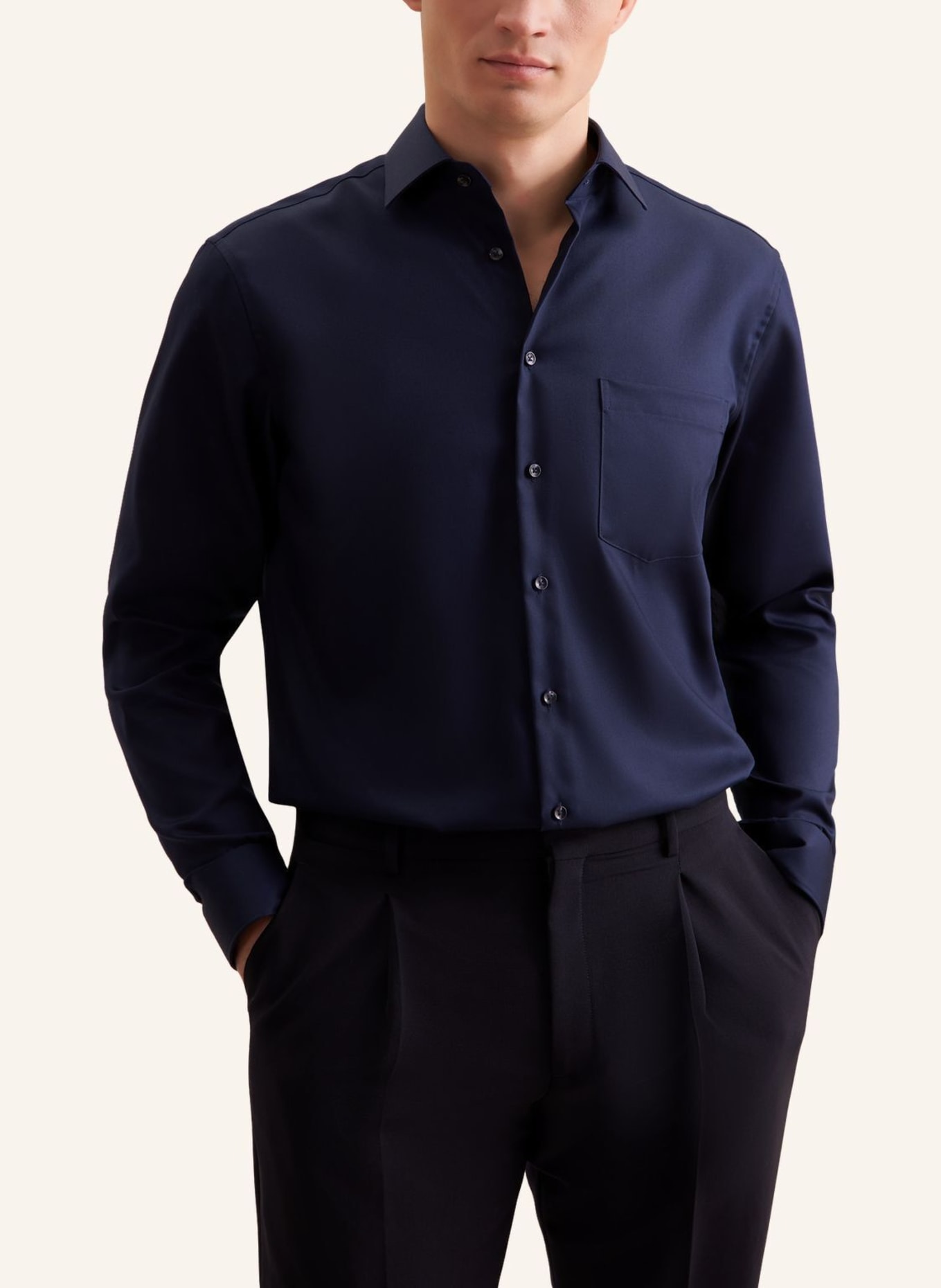 seidensticker Business Hemd Regular Fit: DUNKELBLAU