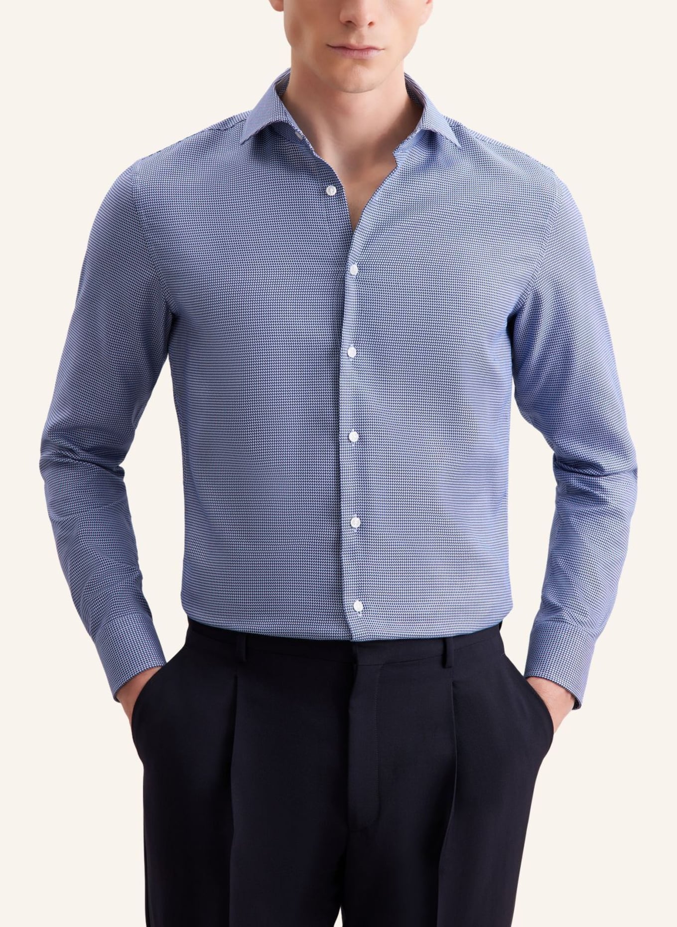 seidensticker Business Hemd Slim Fit: DUNKELBLAU