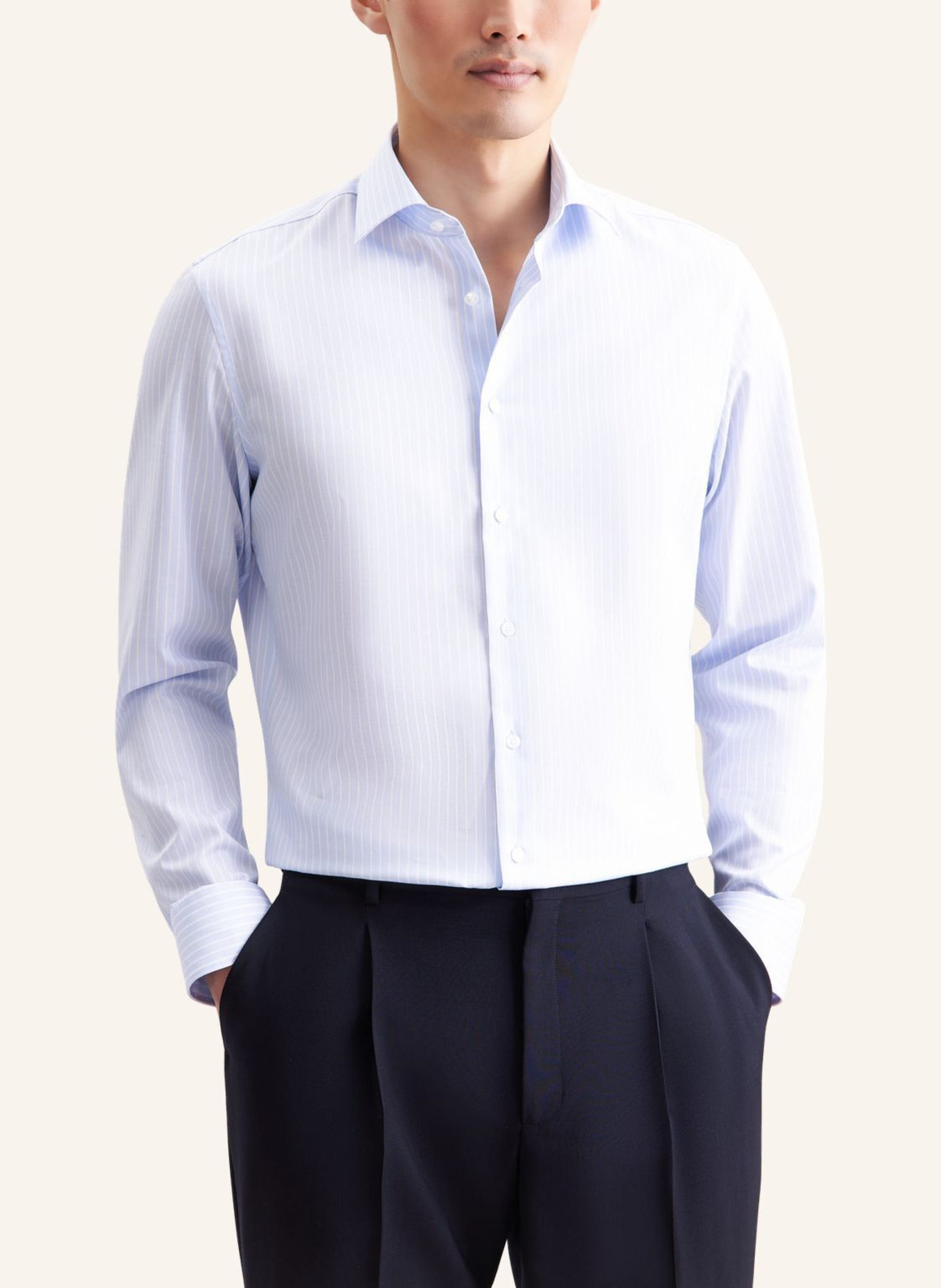 seidensticker Business Hemd Shaped Fit: HELLBLAU