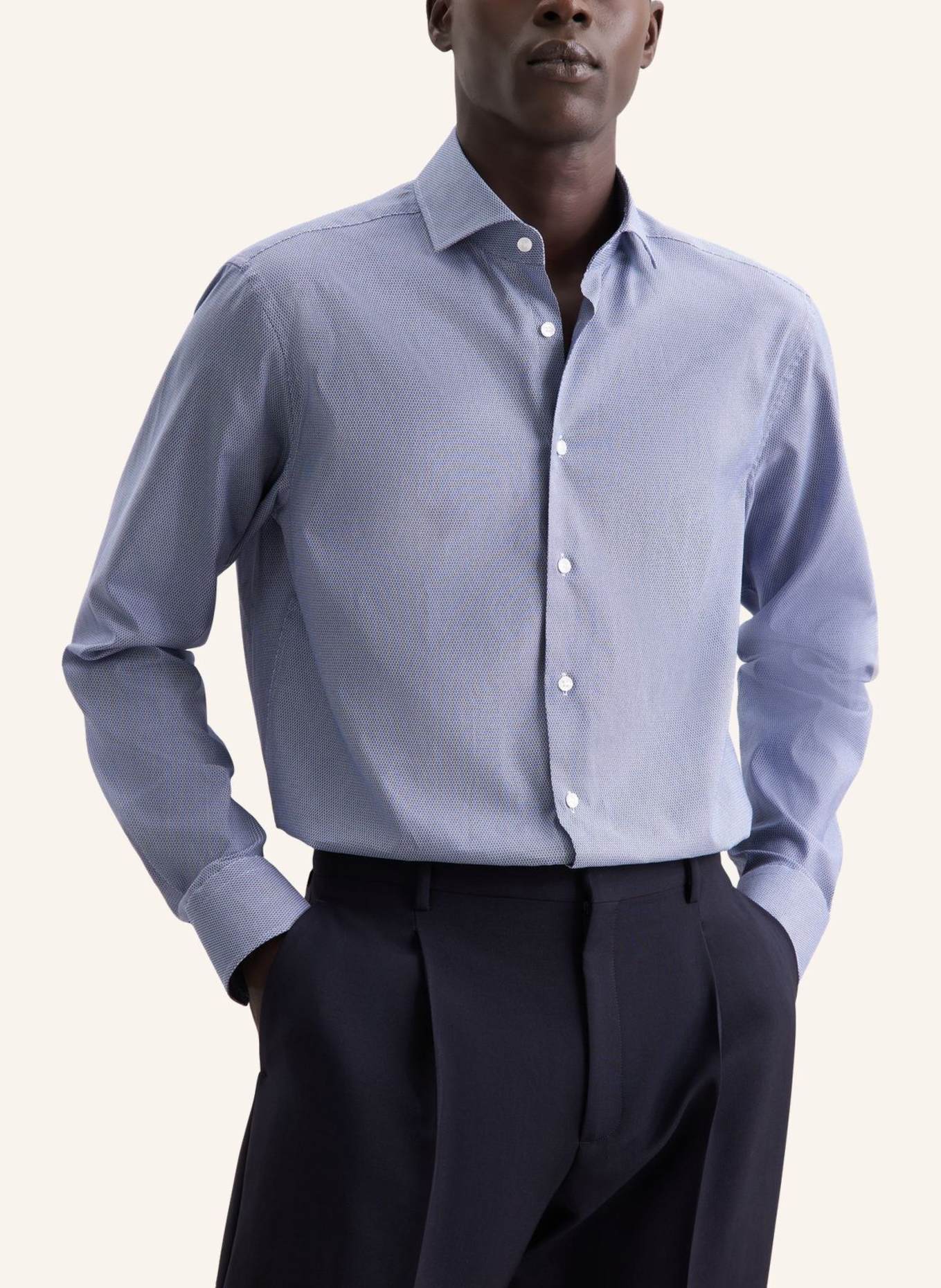 seidensticker Business Hemd Regular Fit: DUNKELBLAU