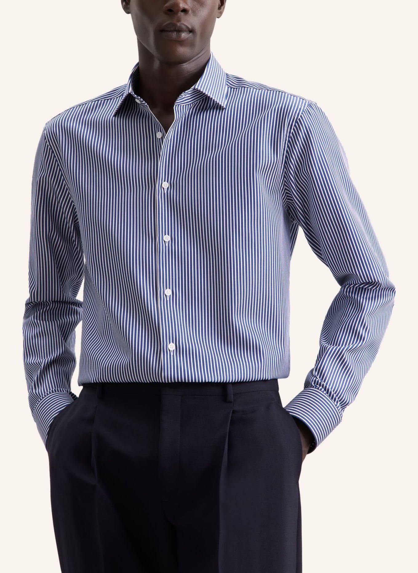 seidensticker Business Hemd Regular Fit: DUNKELBLAU