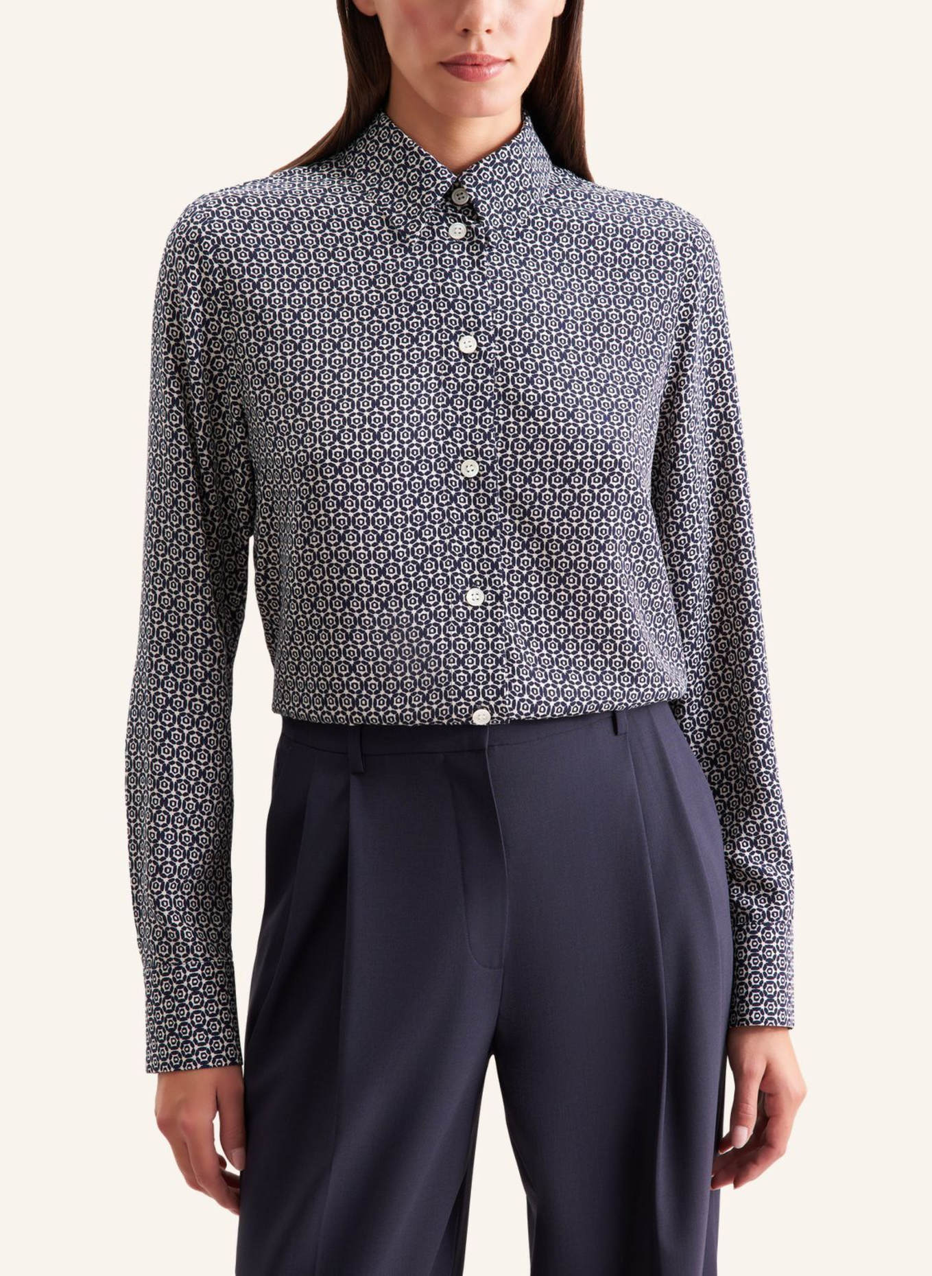 seidensticker Hemdbluse: DUNKELBLAU