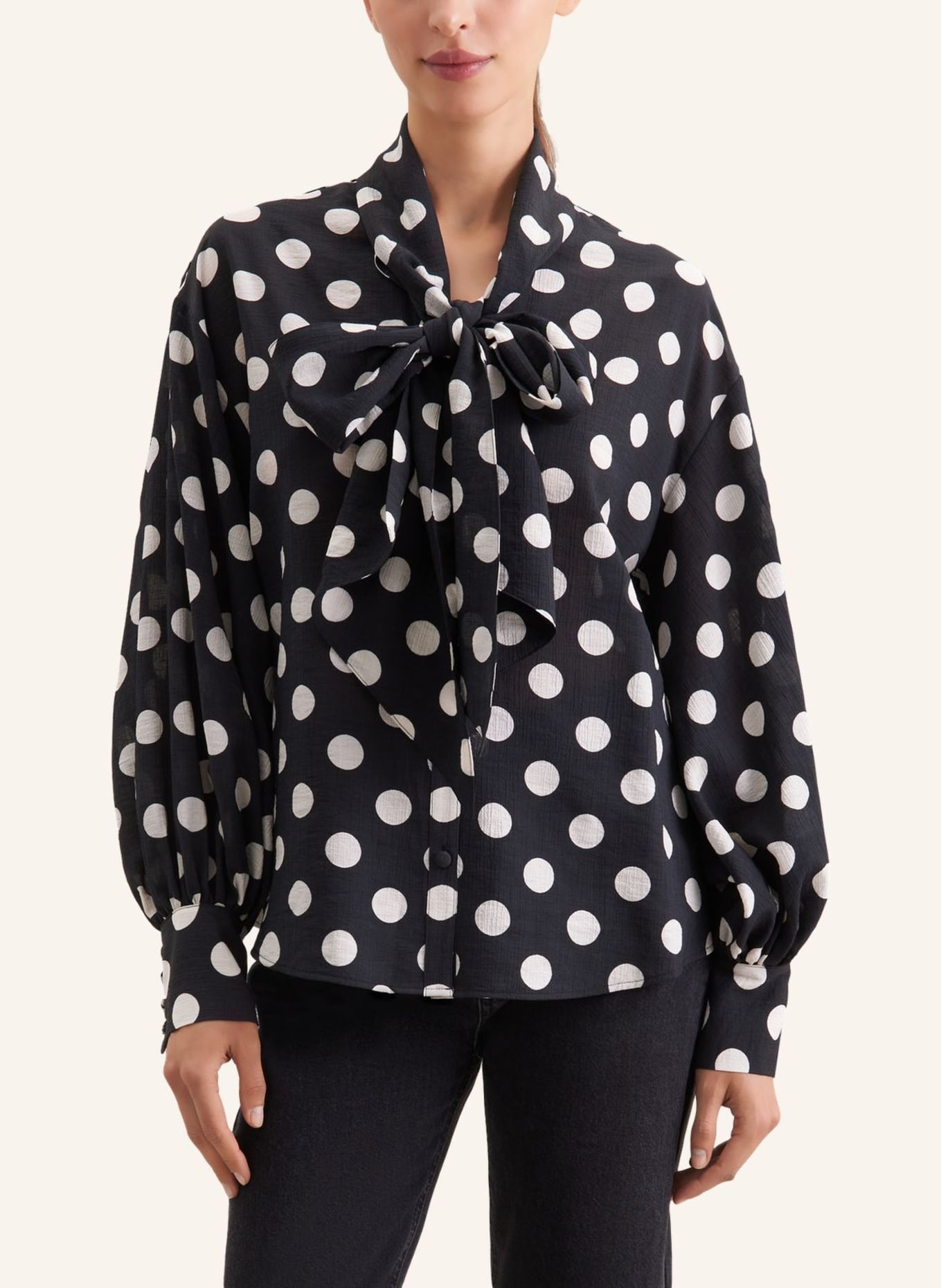 seidensticker Rüschenbluse: SCHWARZ