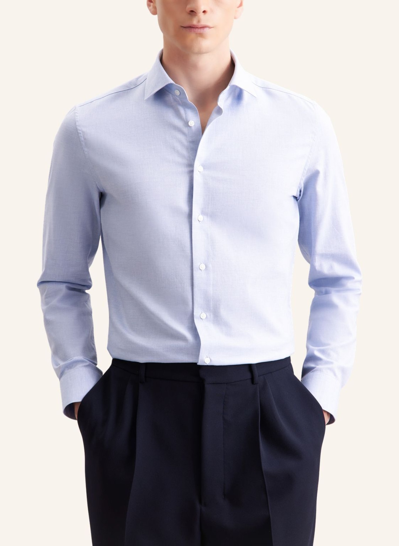 seidensticker Flanellhemd Slim Fit: BLAU