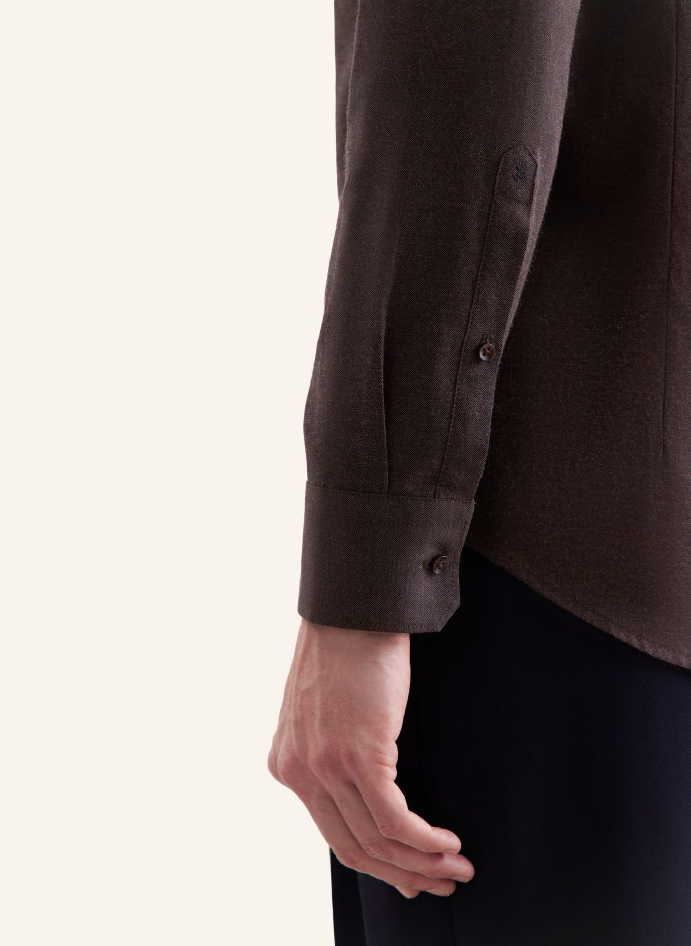seidensticker Flanellhemd Slim Fit: BRAUN