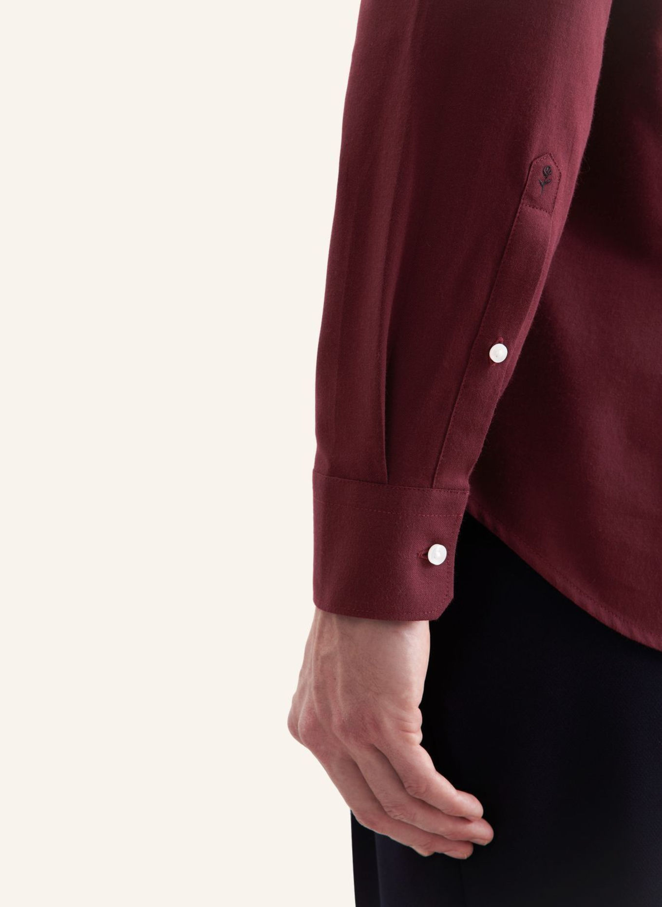 seidensticker Flanellhemd Slim Fit: ROT