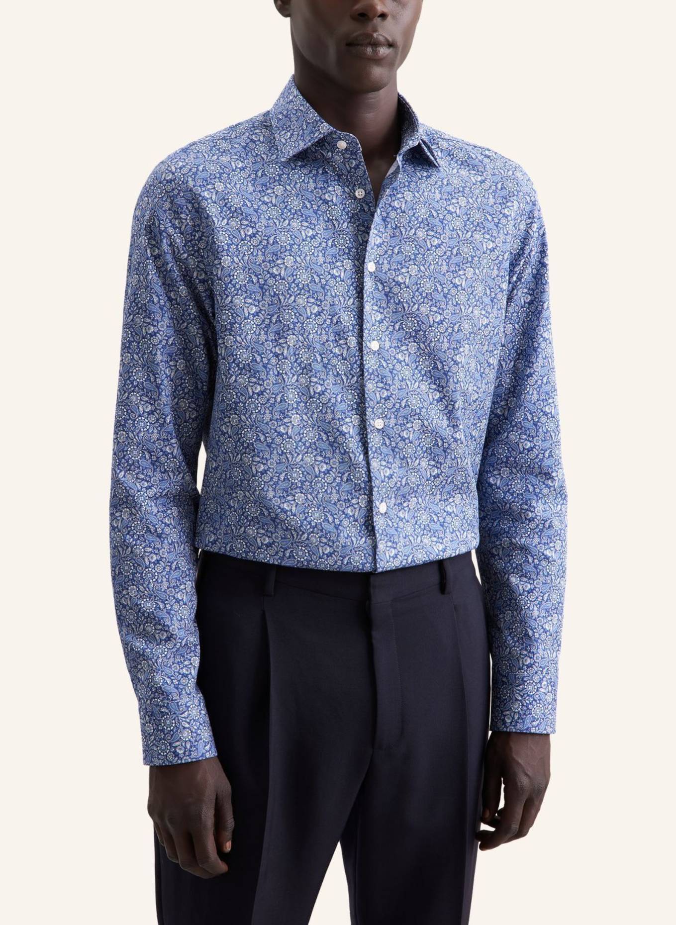 seidensticker Business Hemd Slim Fit: DUNKELBLAU