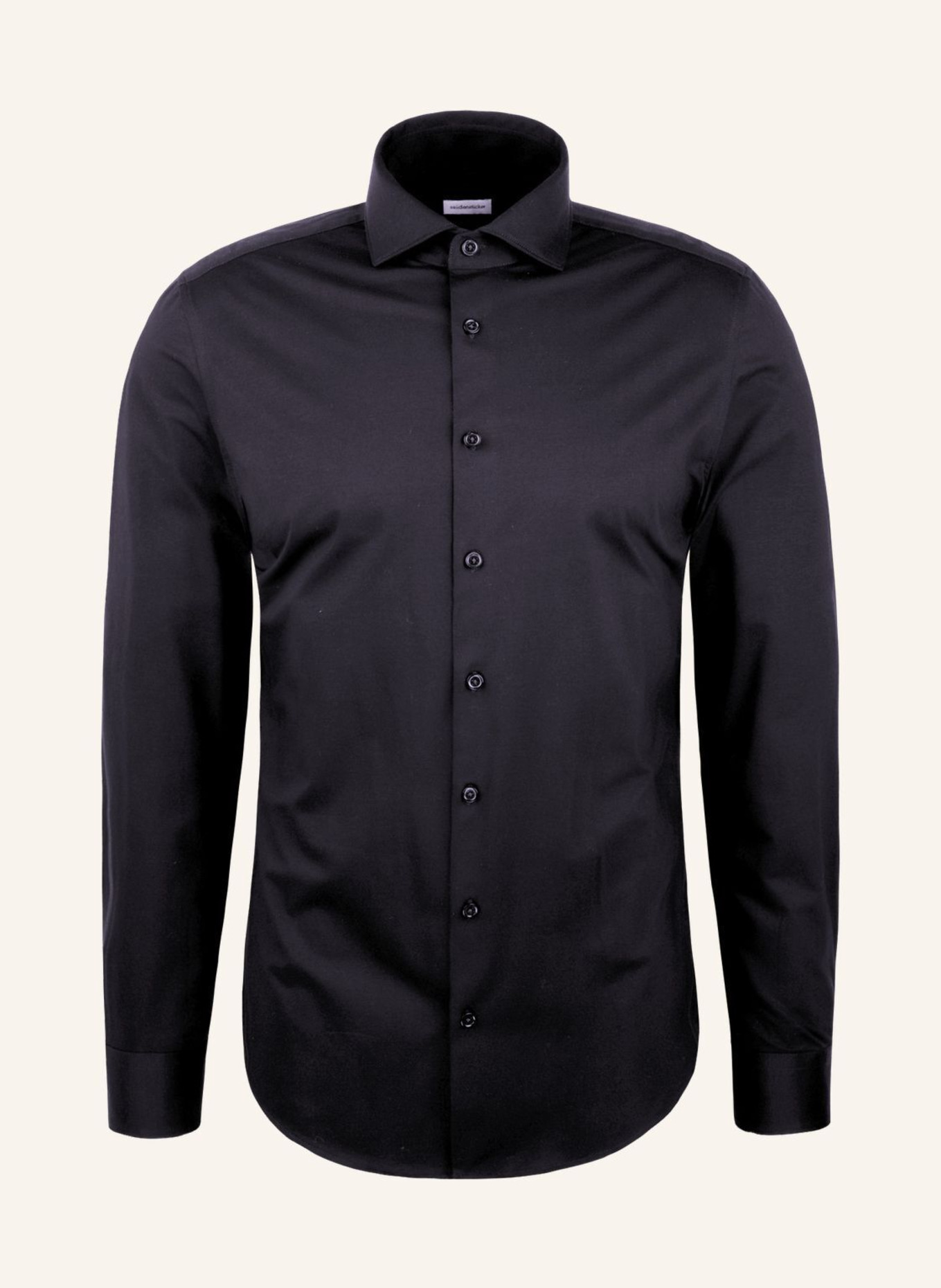 seidensticker Jerseyhemd Slim Fit: SCHWARZ
