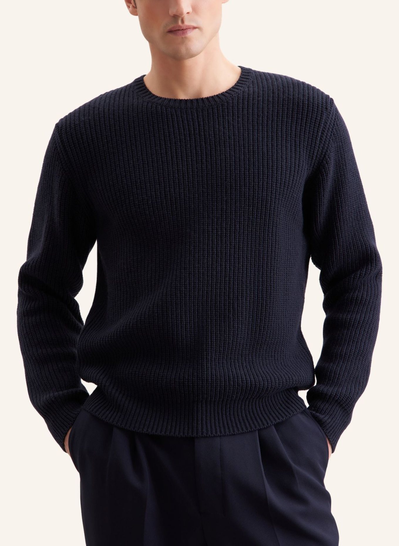 seidensticker Pullover Regular Fit: DUNKELBLAU