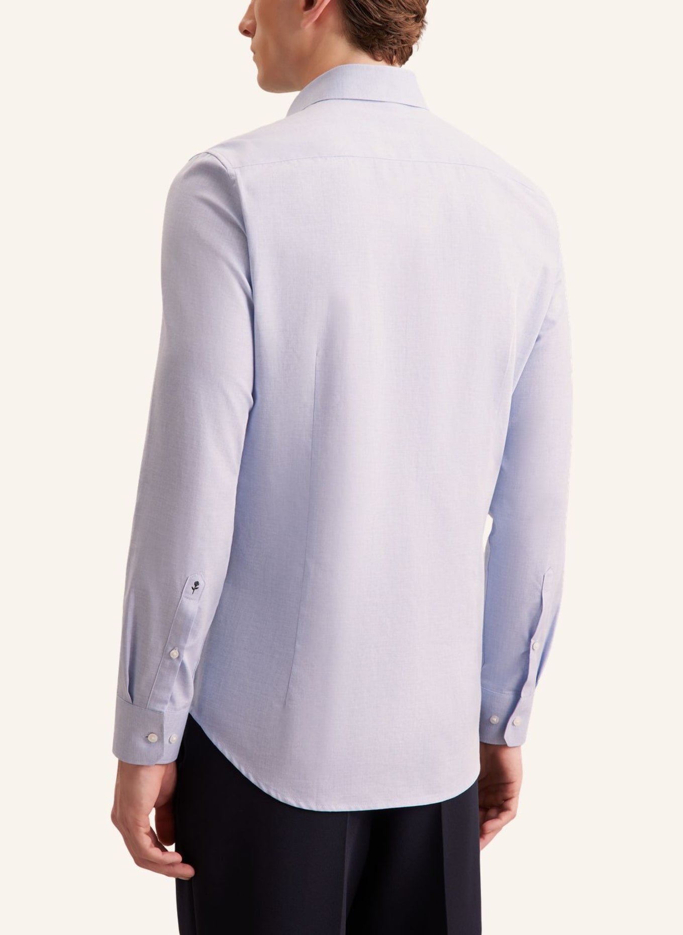 seidensticker Flanellhemd Shaped Fit: BLAU