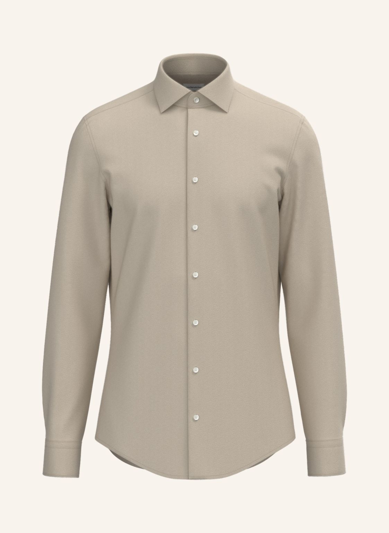 seidensticker Flanellhemd Shaped Fit: BEIGE