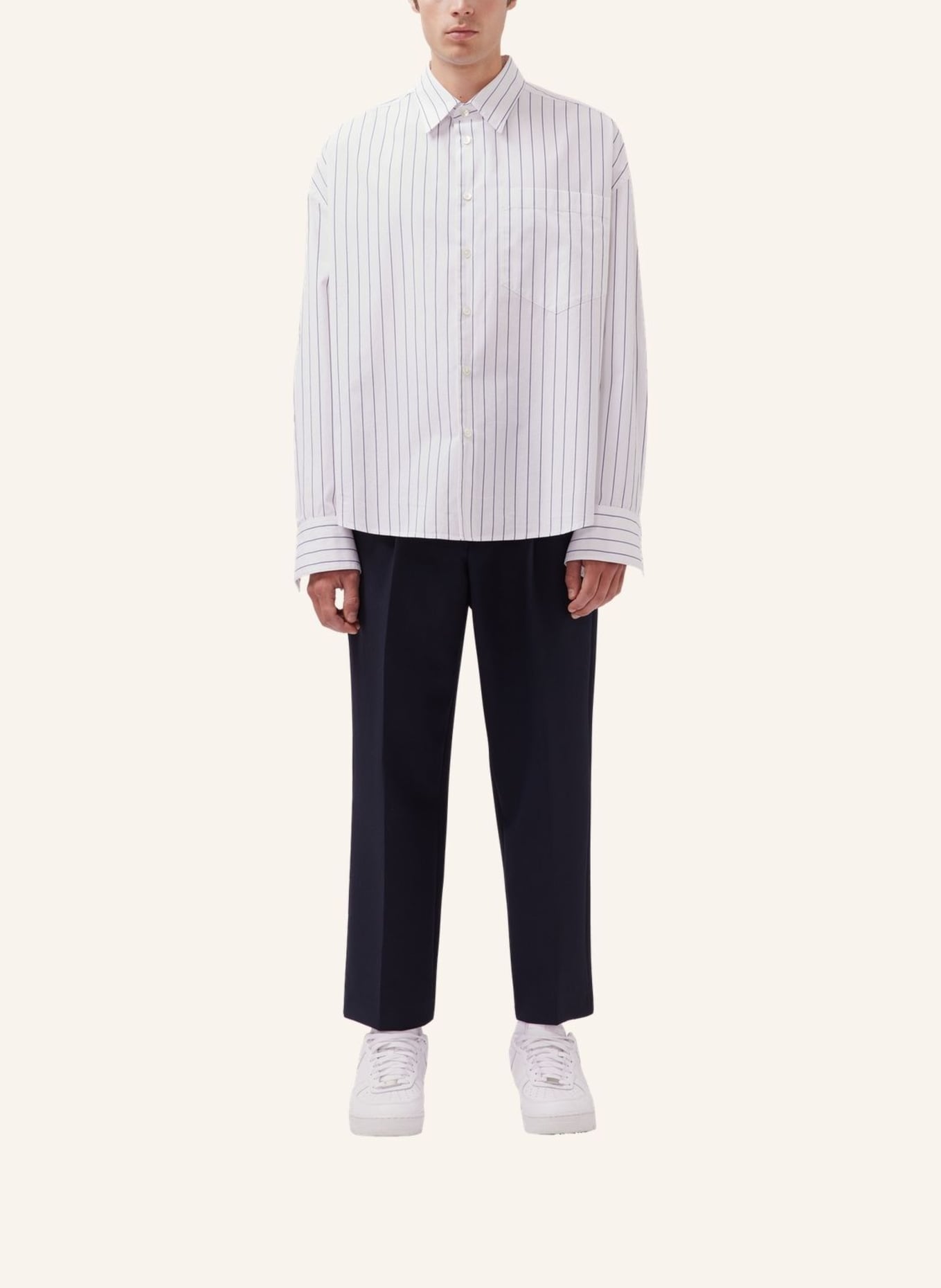 studio seidensticker Fashion-Hemd Oversized: WEISS