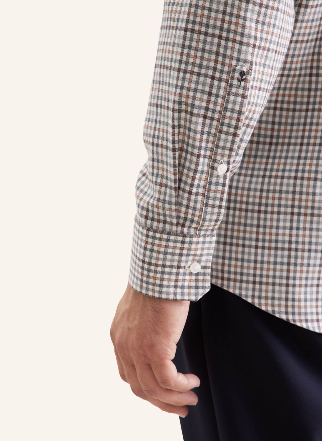 seidensticker Flanellhemd Regular Fit: BRAUN