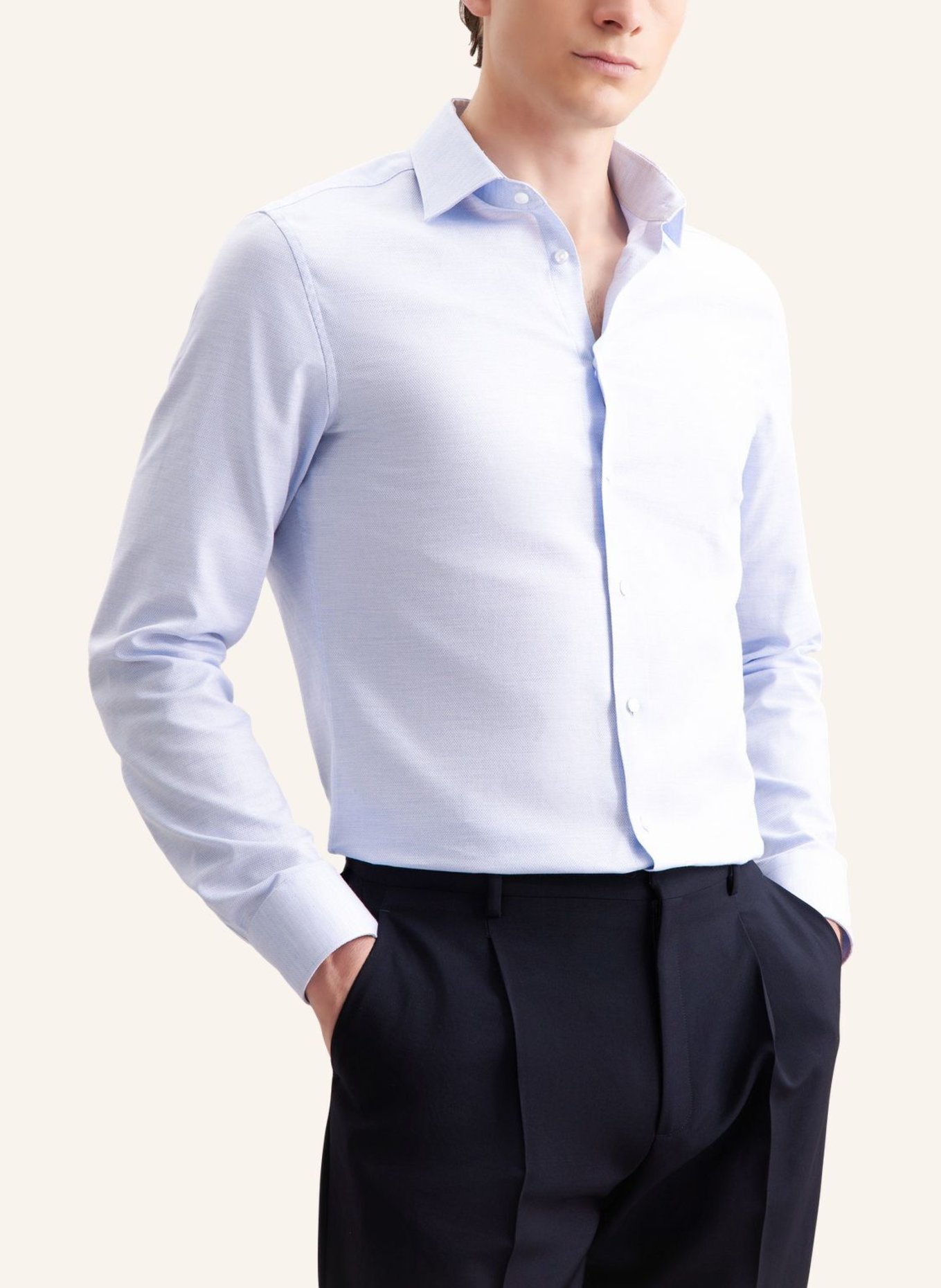 seidensticker Flanellhemd Slim Fit: BLAU