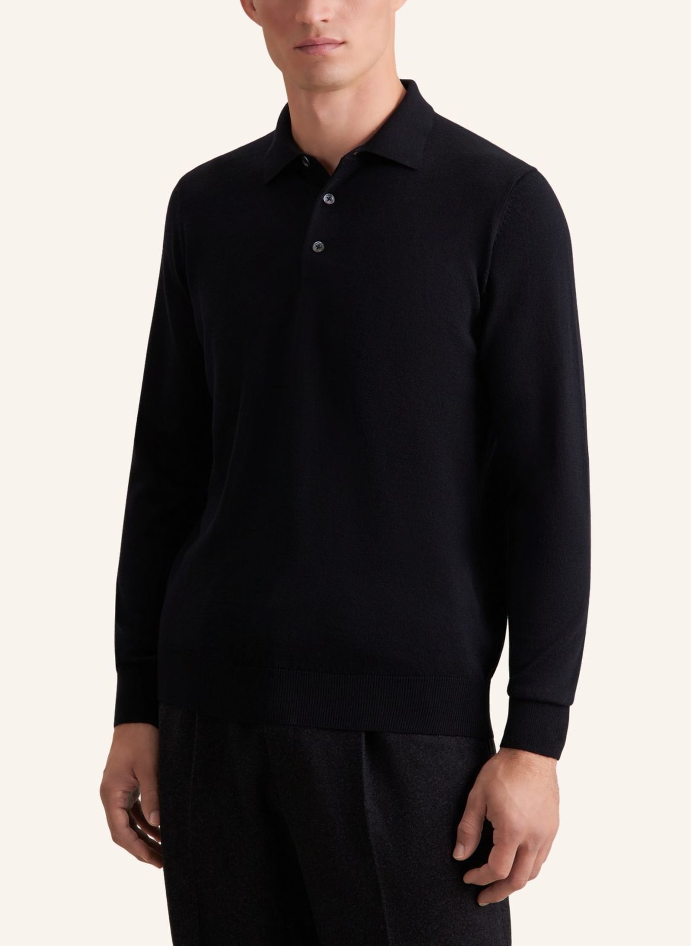 seidensticker Pullover, Polo Regular Fit: SCHWARZ