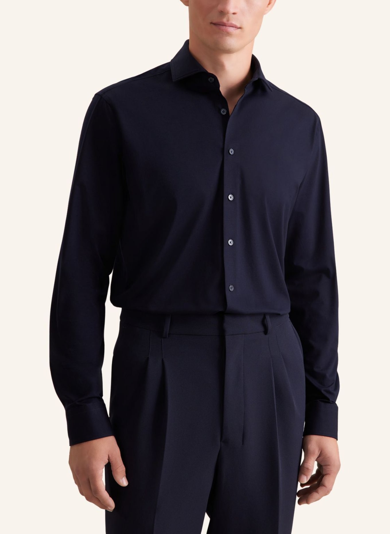 seidensticker Jerseyhemd Regular Fit: DUNKELBLAU