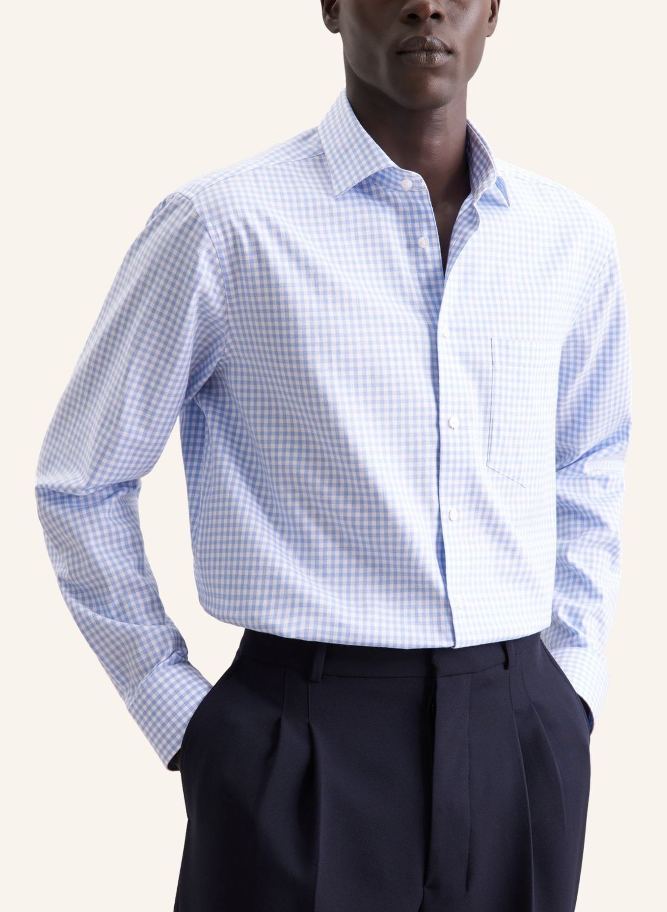 seidensticker Flanellhemd Regular Fit: BLAU