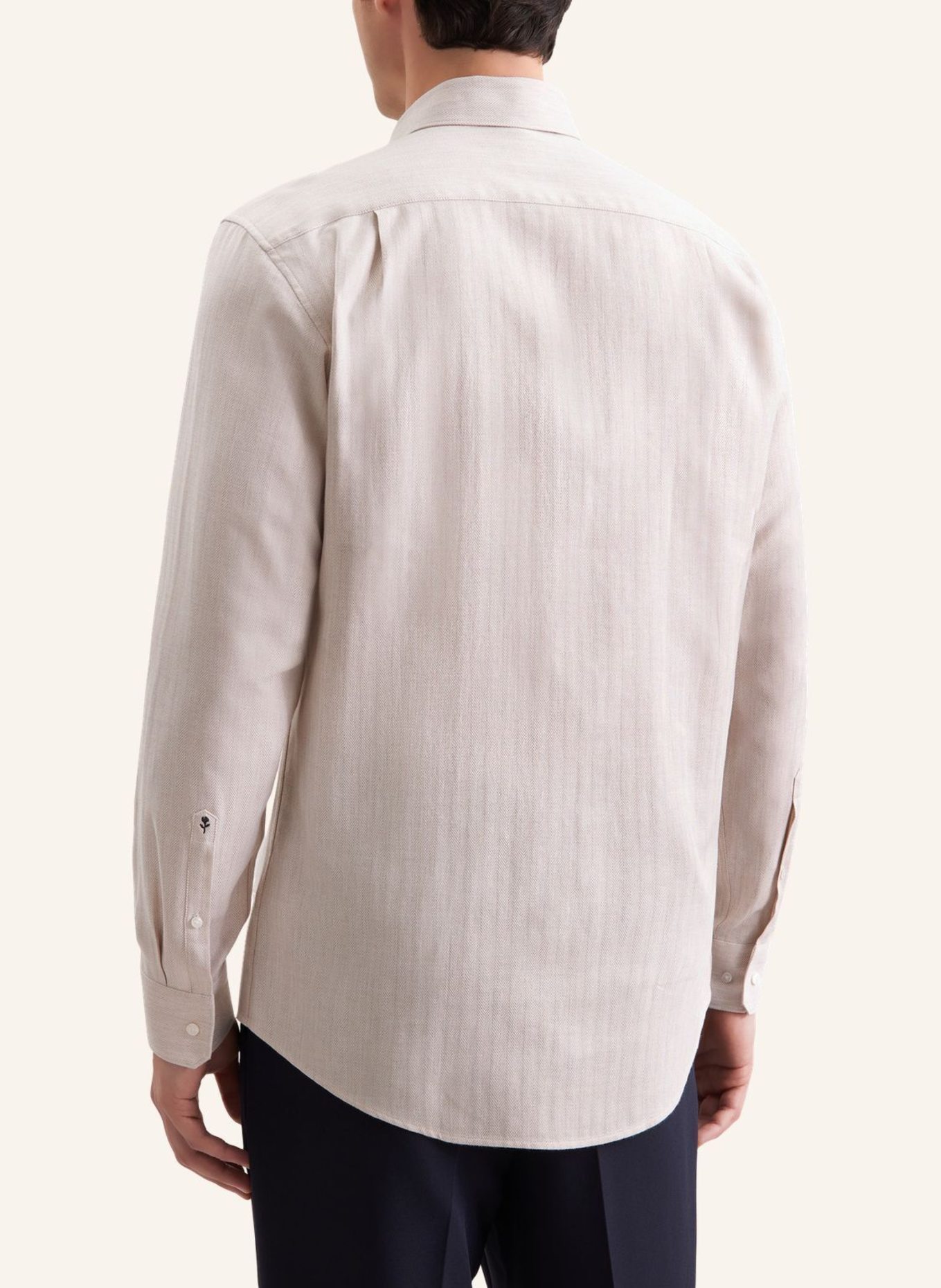 seidensticker Flanellhemd Regular Fit: BEIGE