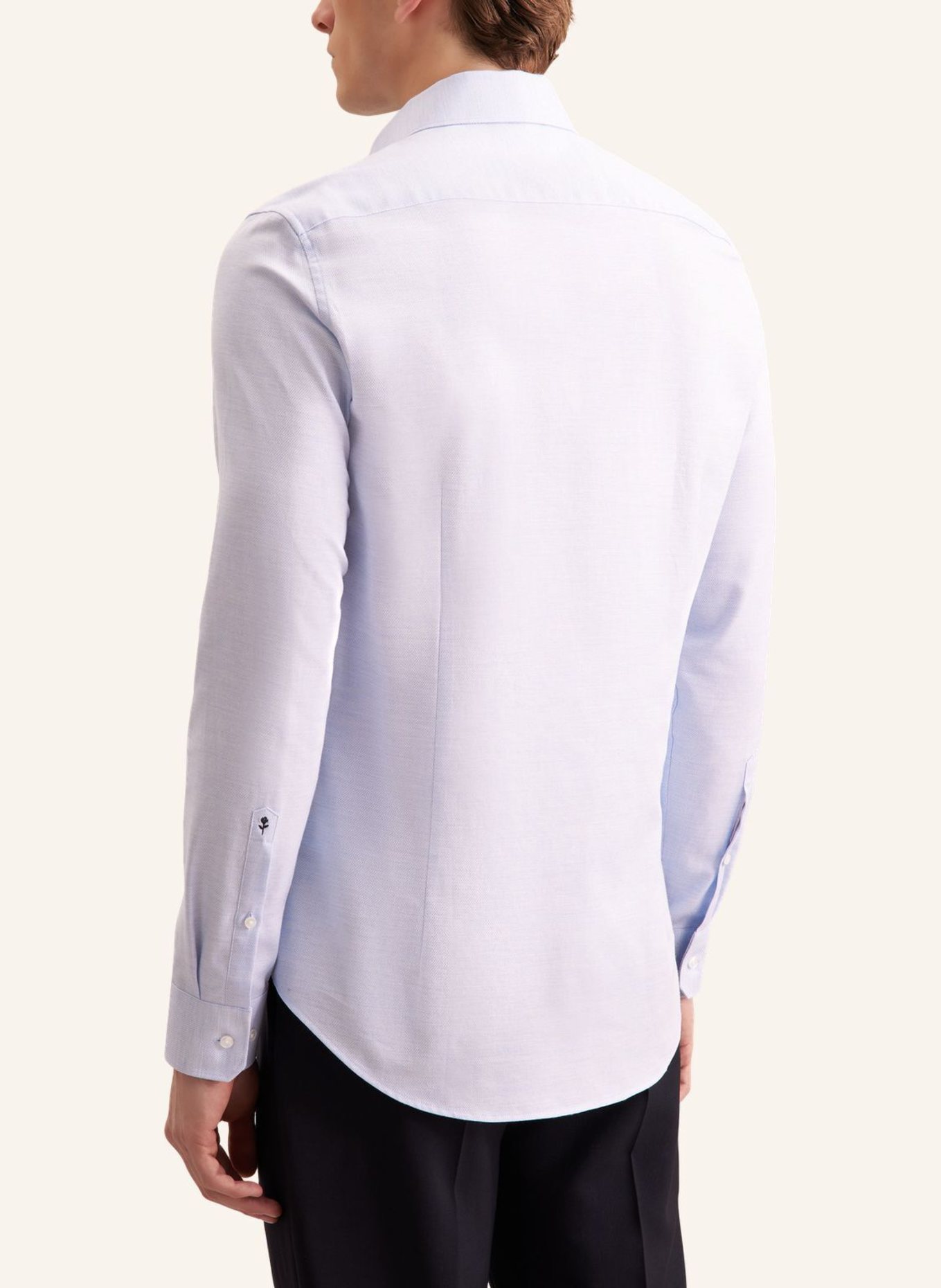 seidensticker Flanellhemd Shaped Fit: BLAU