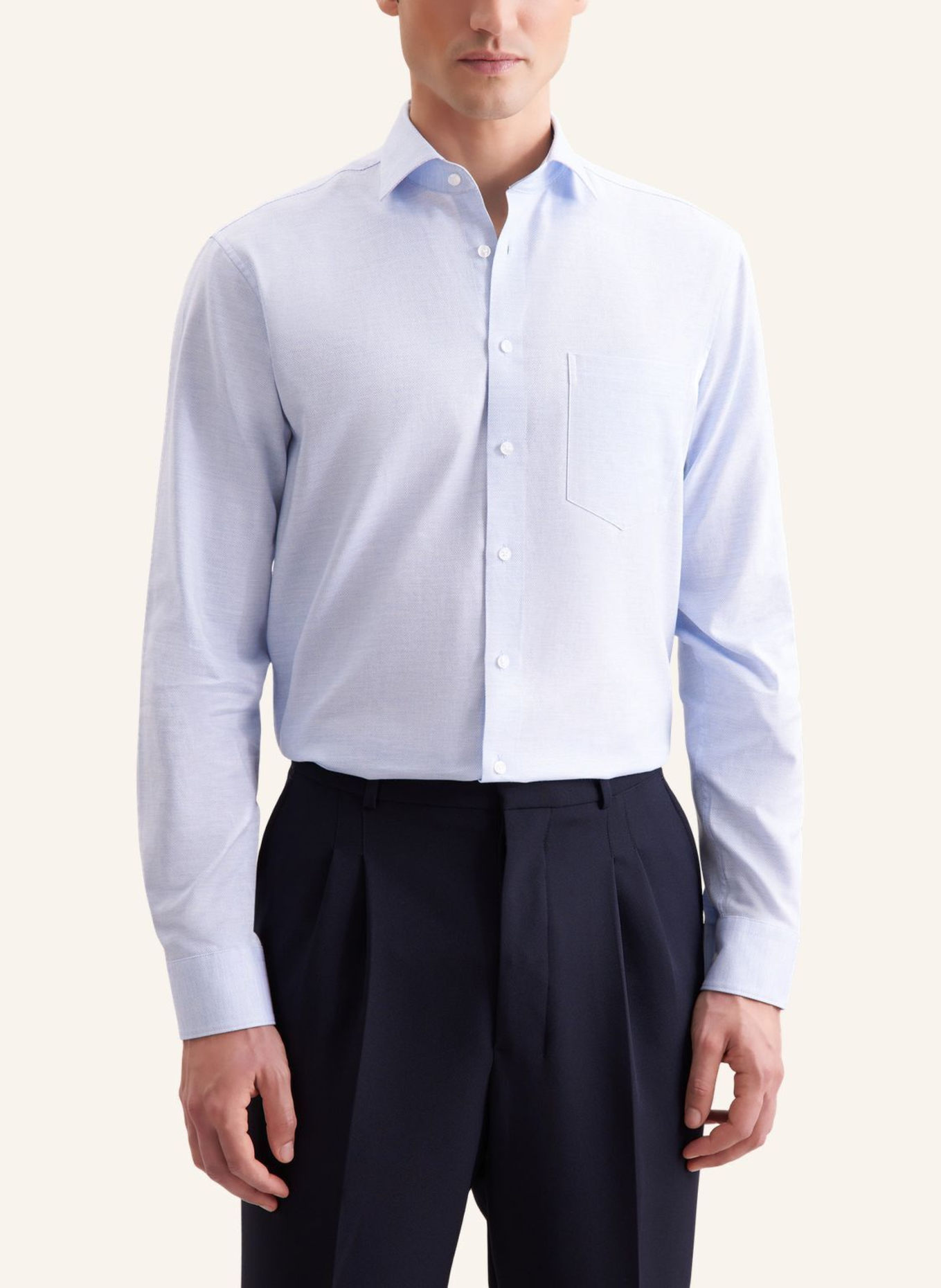 seidensticker Flanellhemd Comfort Fit: BLAU