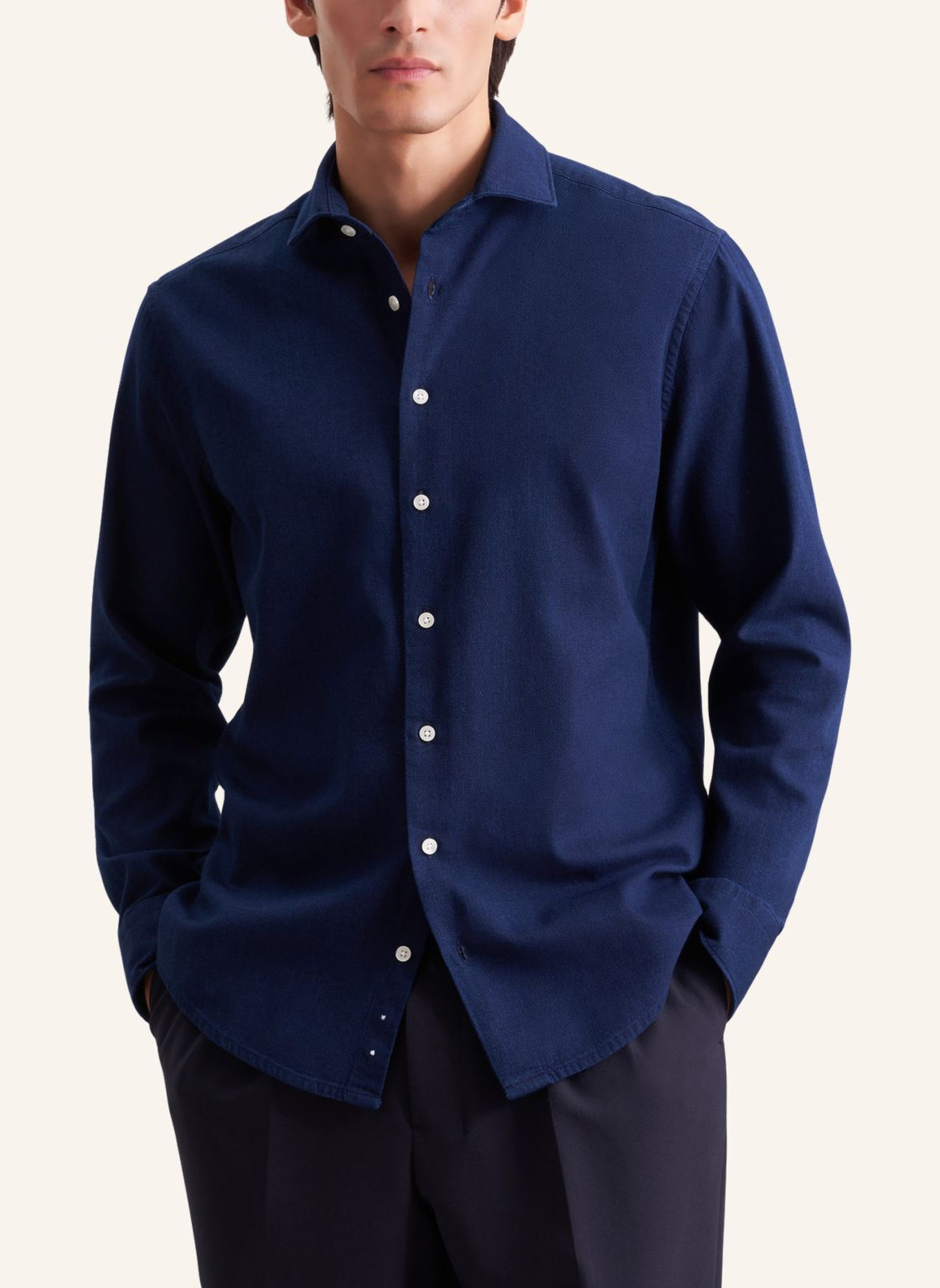 seidensticker Casual Hemd Regular Fit: DUNKELBLAU