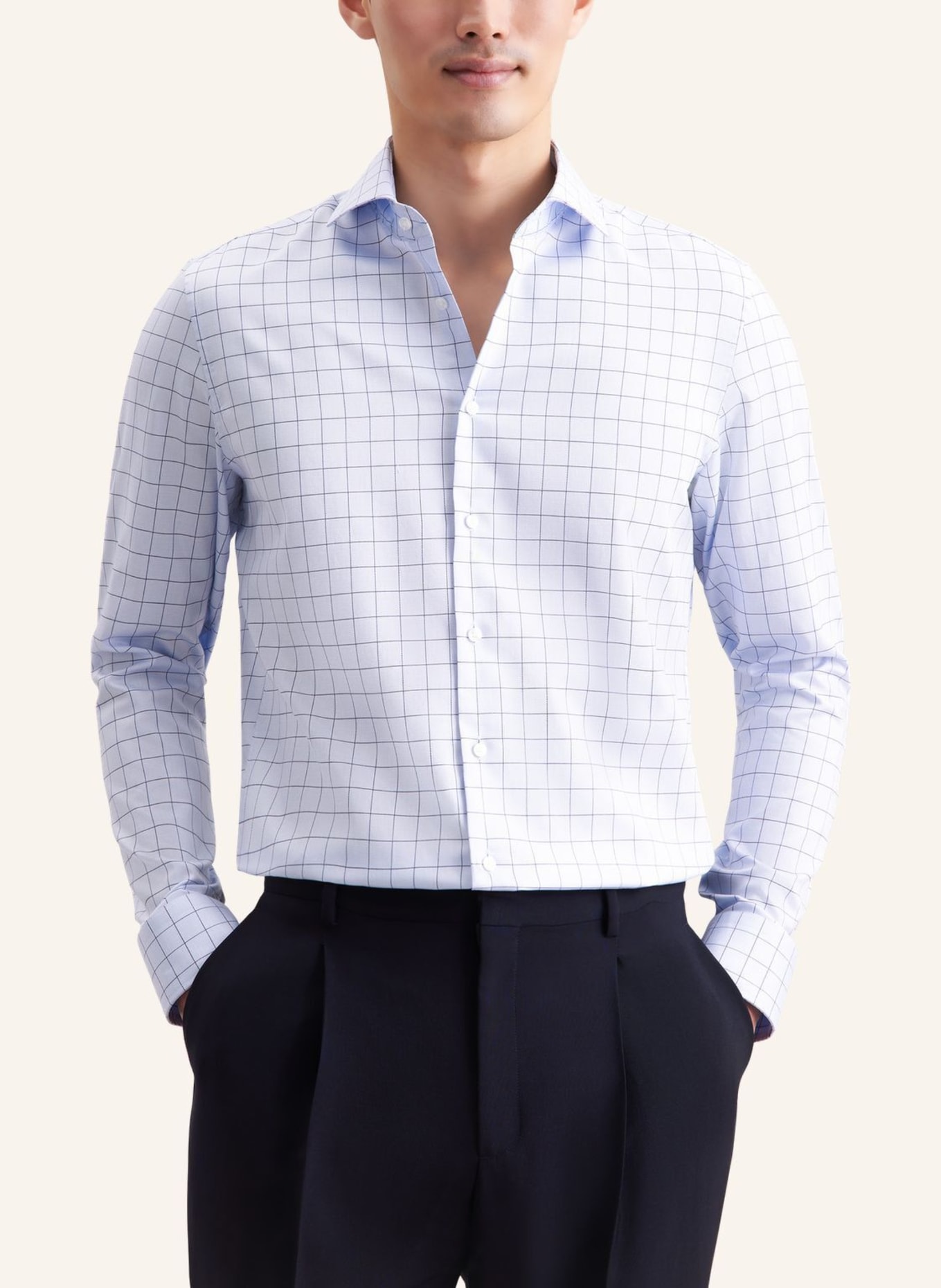 seidensticker Business Hemd Shaped Fit: BLAU