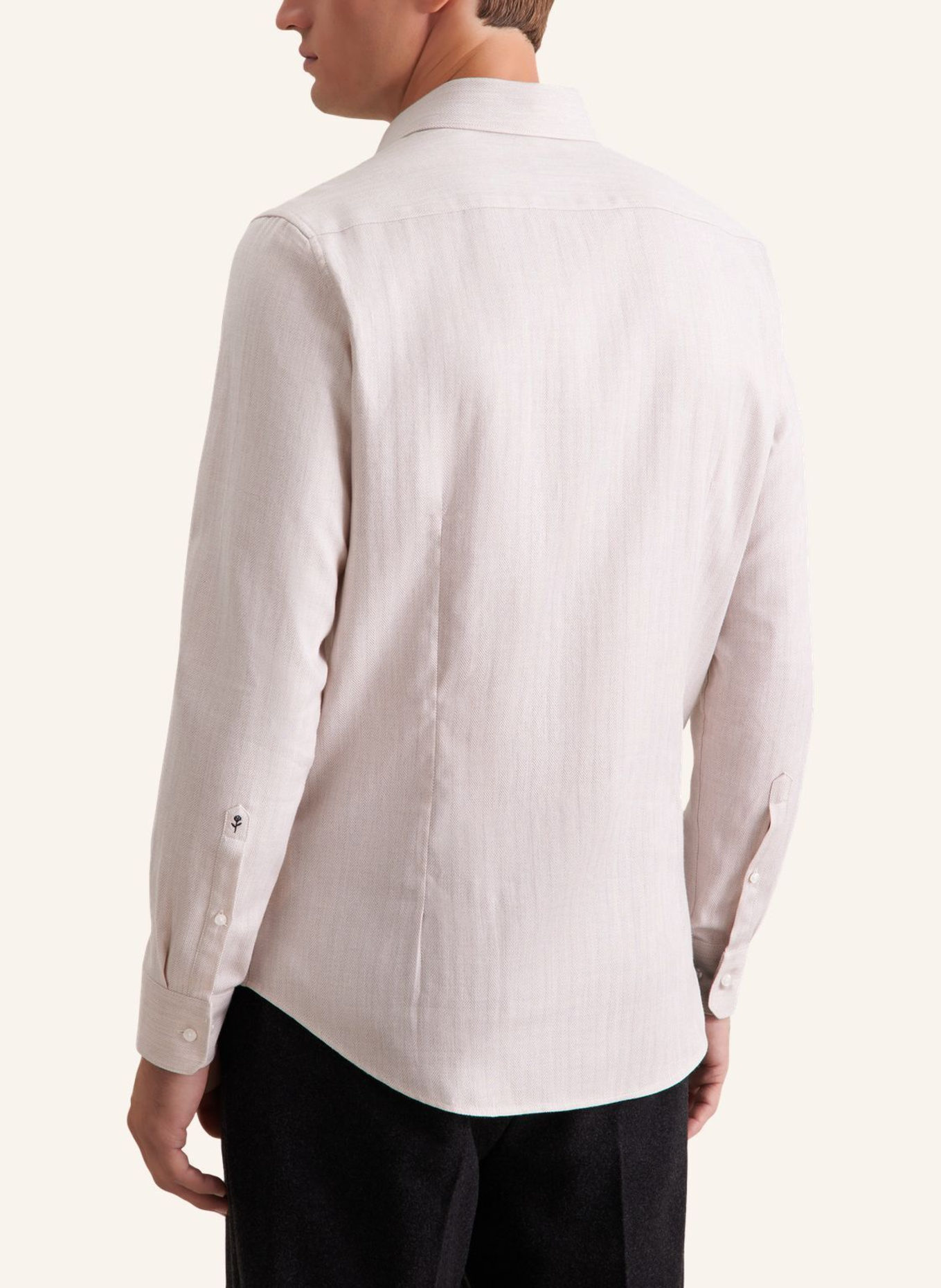 seidensticker Flanellhemd Slim Fit: BEIGE