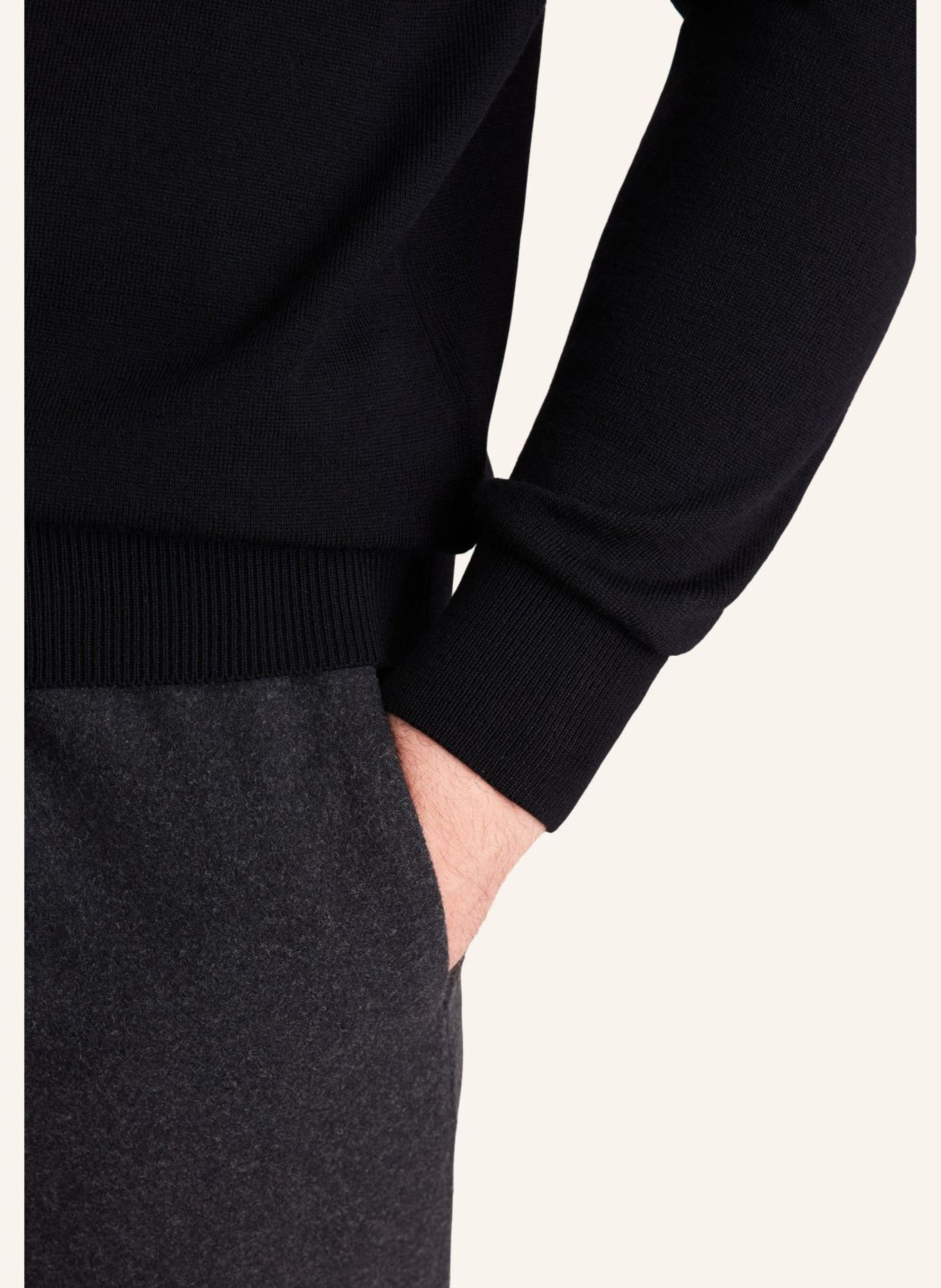 seidensticker Pullover, Polo Regular Fit: SCHWARZ