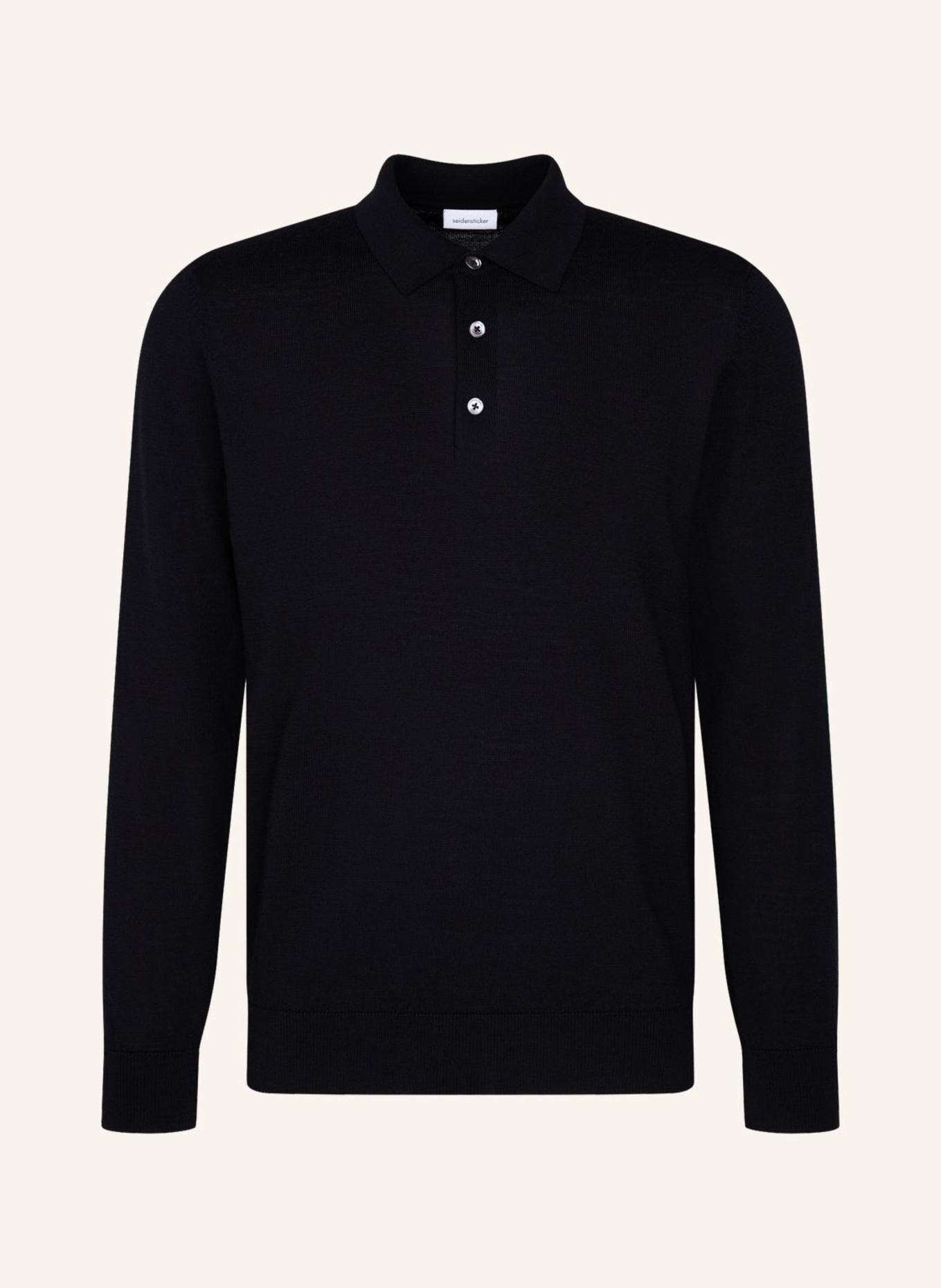 seidensticker Pullover, Polo Regular Fit: SCHWARZ