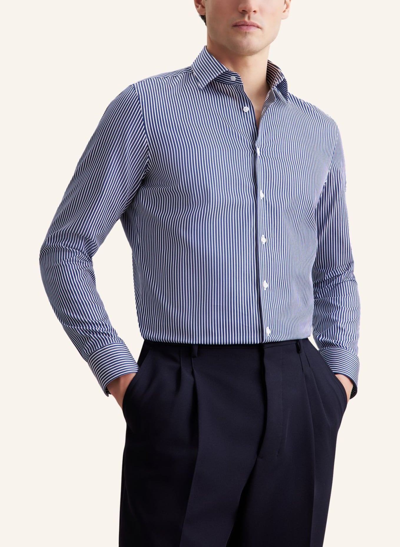 seidensticker Business Hemd Slim Fit: DUNKELBLAU