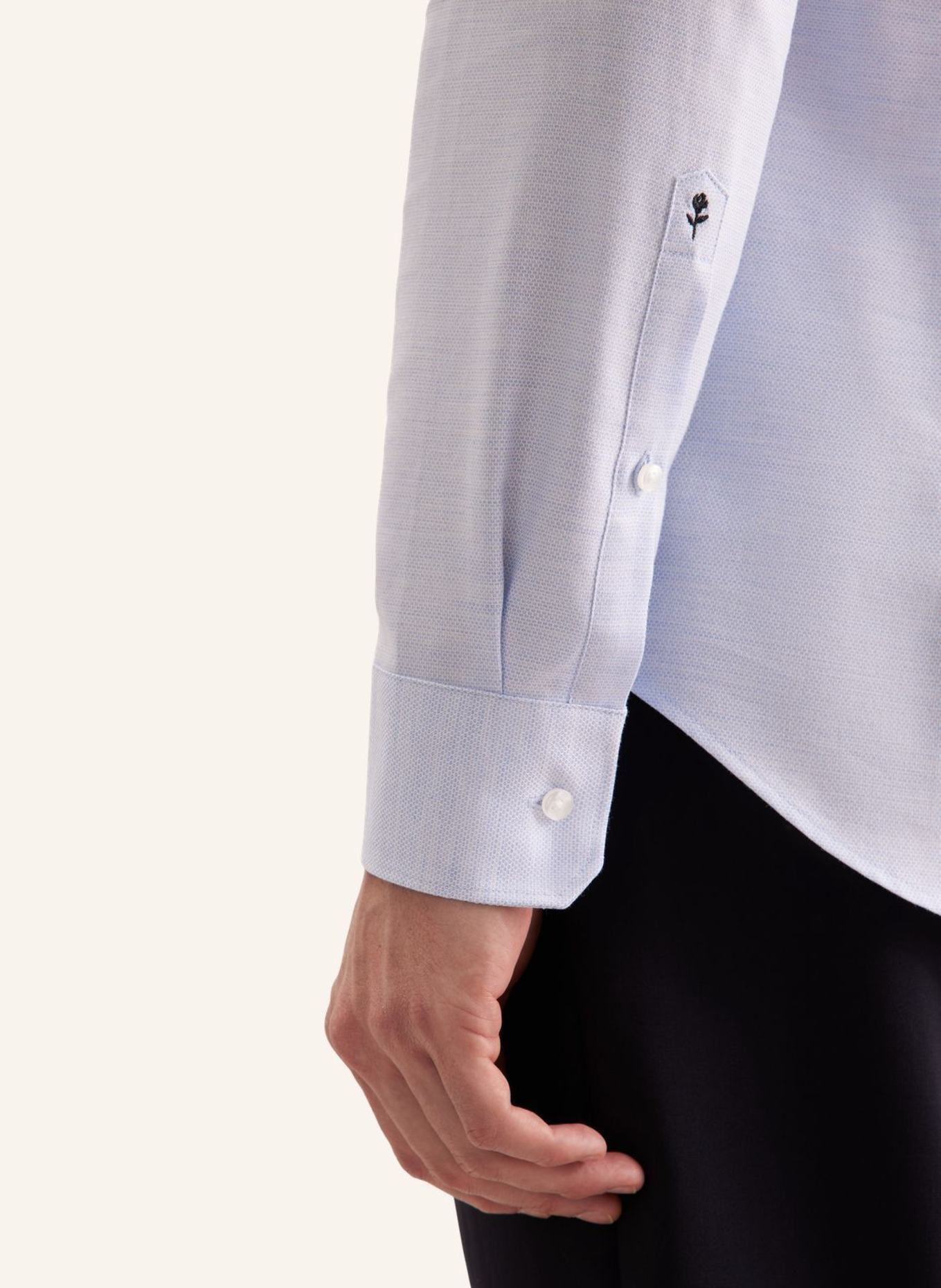 seidensticker Flanellhemd Slim Fit: BLAU