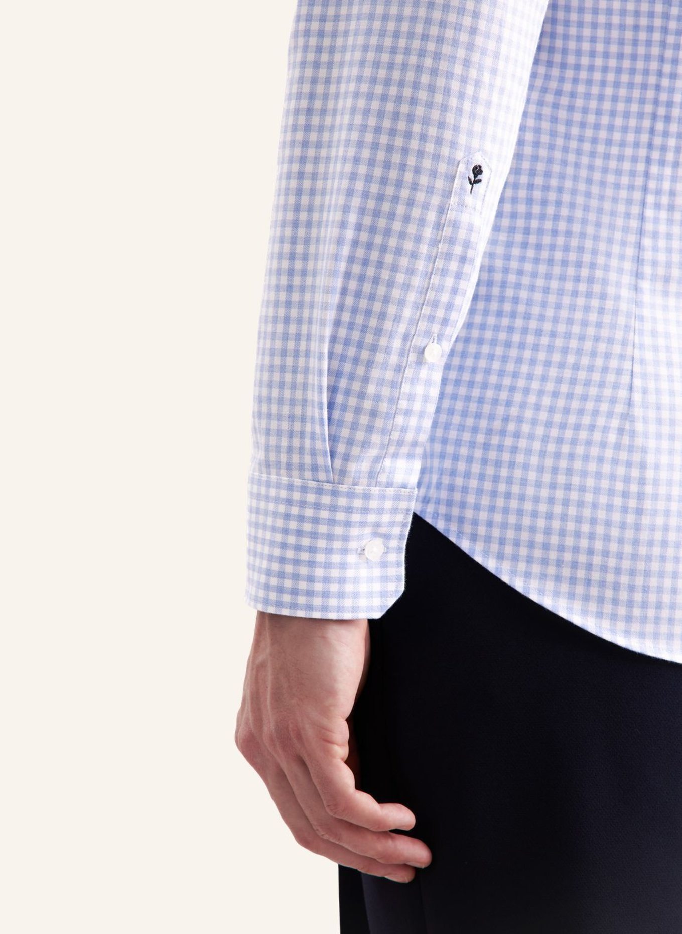 seidensticker Flanellhemd Slim Fit: BLAU